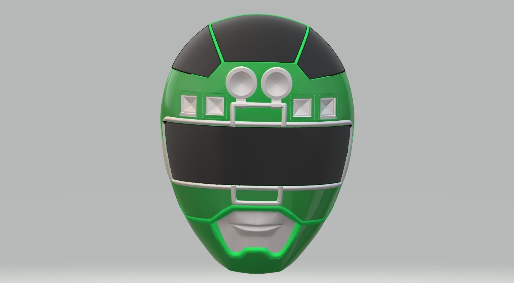 Power Rangers TURBO Rangers helmets bundle 3D print model_3