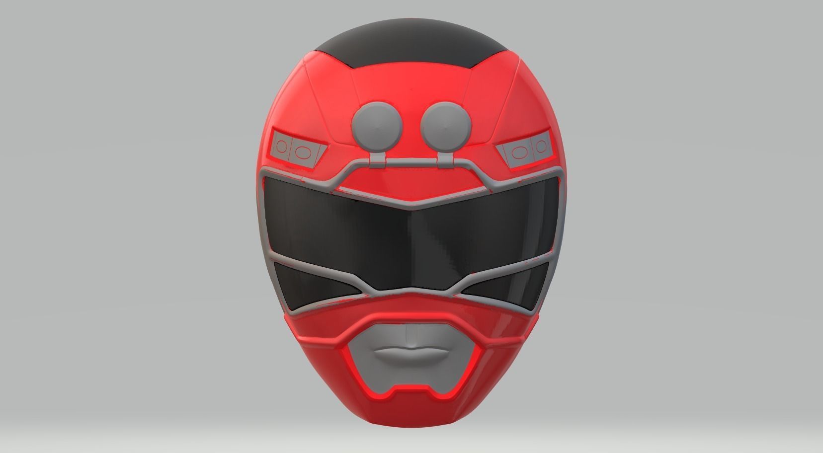 Power Rangers TURBO Rangers helmets bundle 3D print model_1