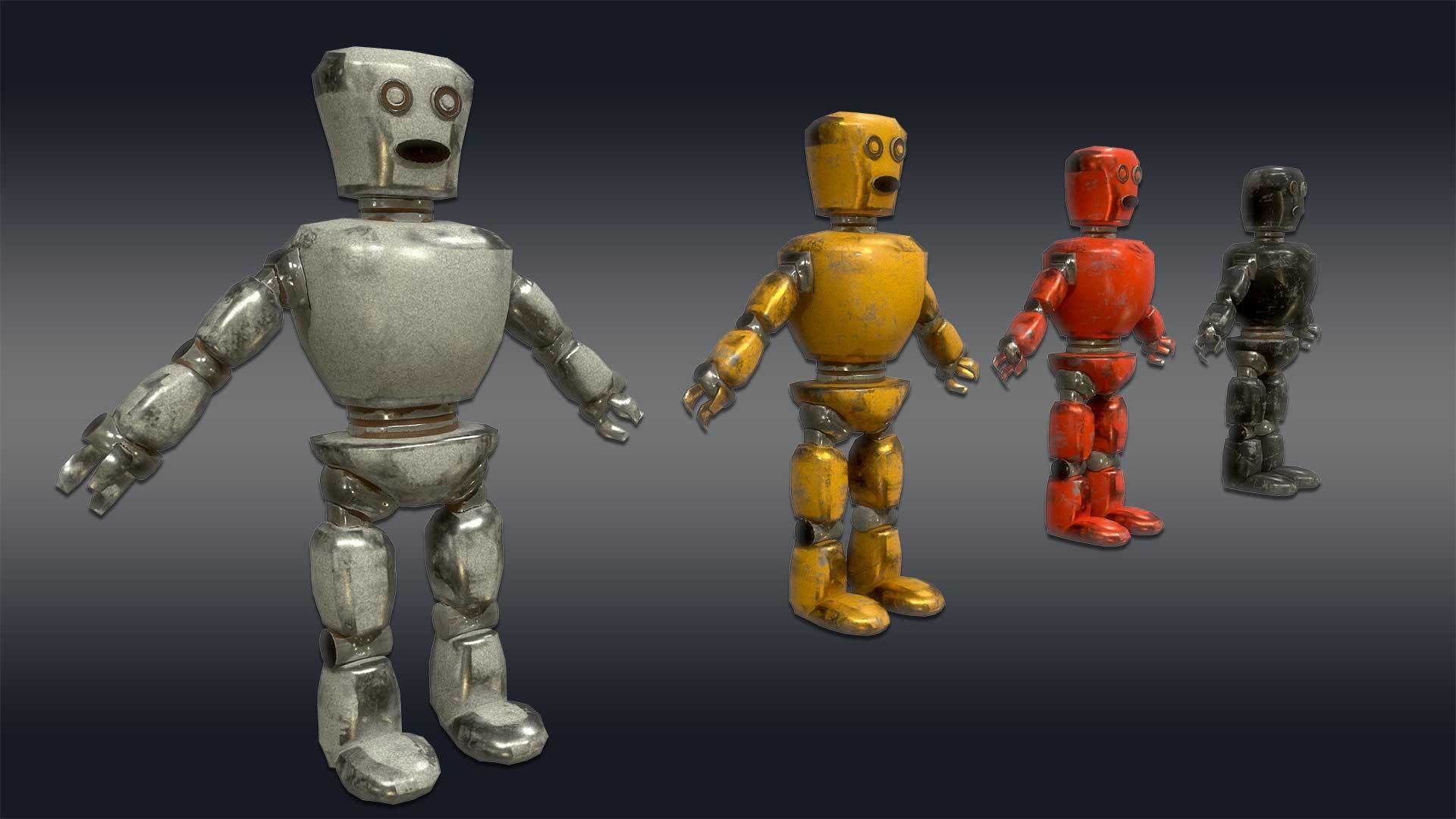 Cartoon Robot - Robotic - Robots set  3D model_11