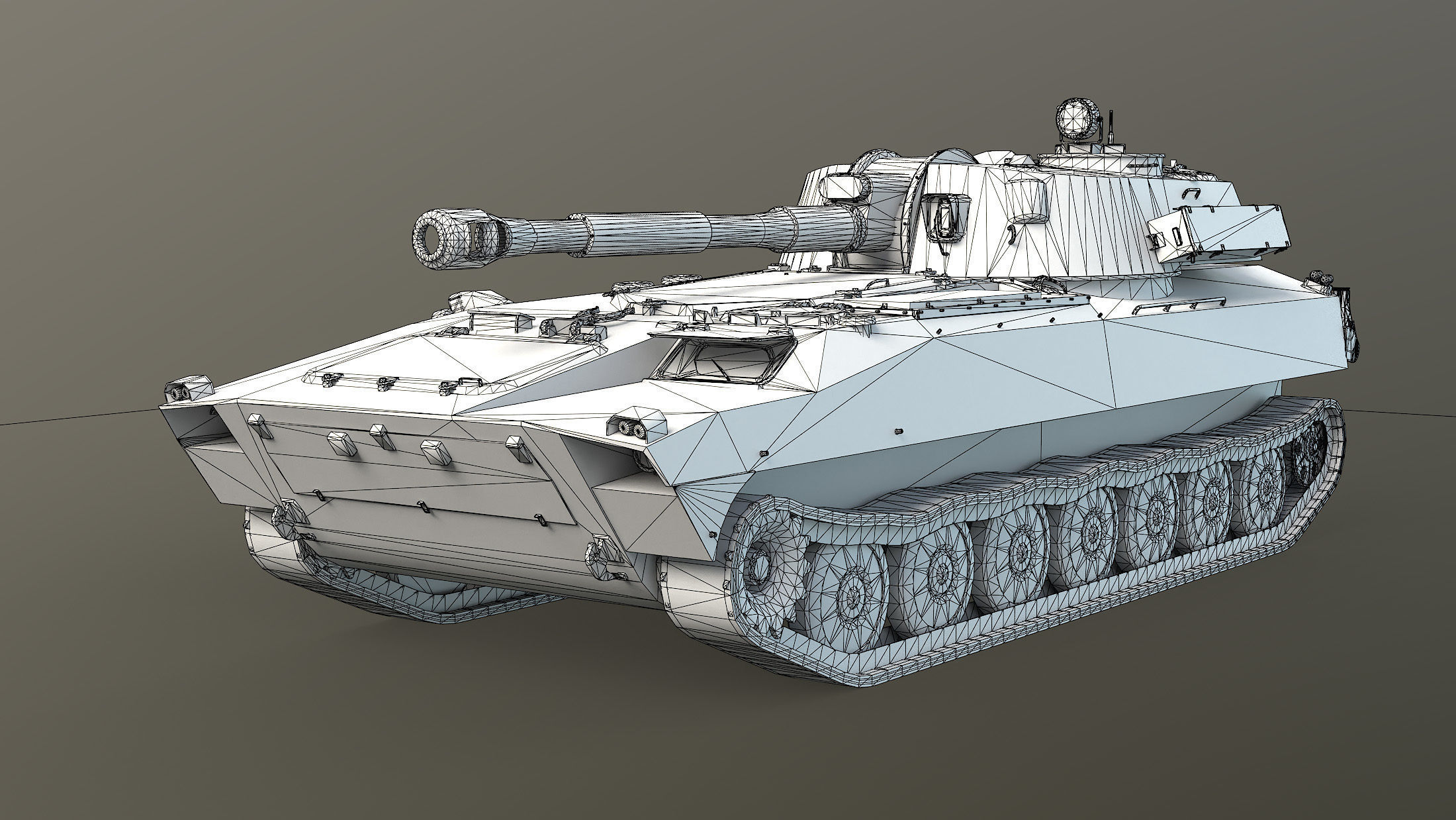 2S1 Gvozdyka Game Ready Low-poly 3D model_18