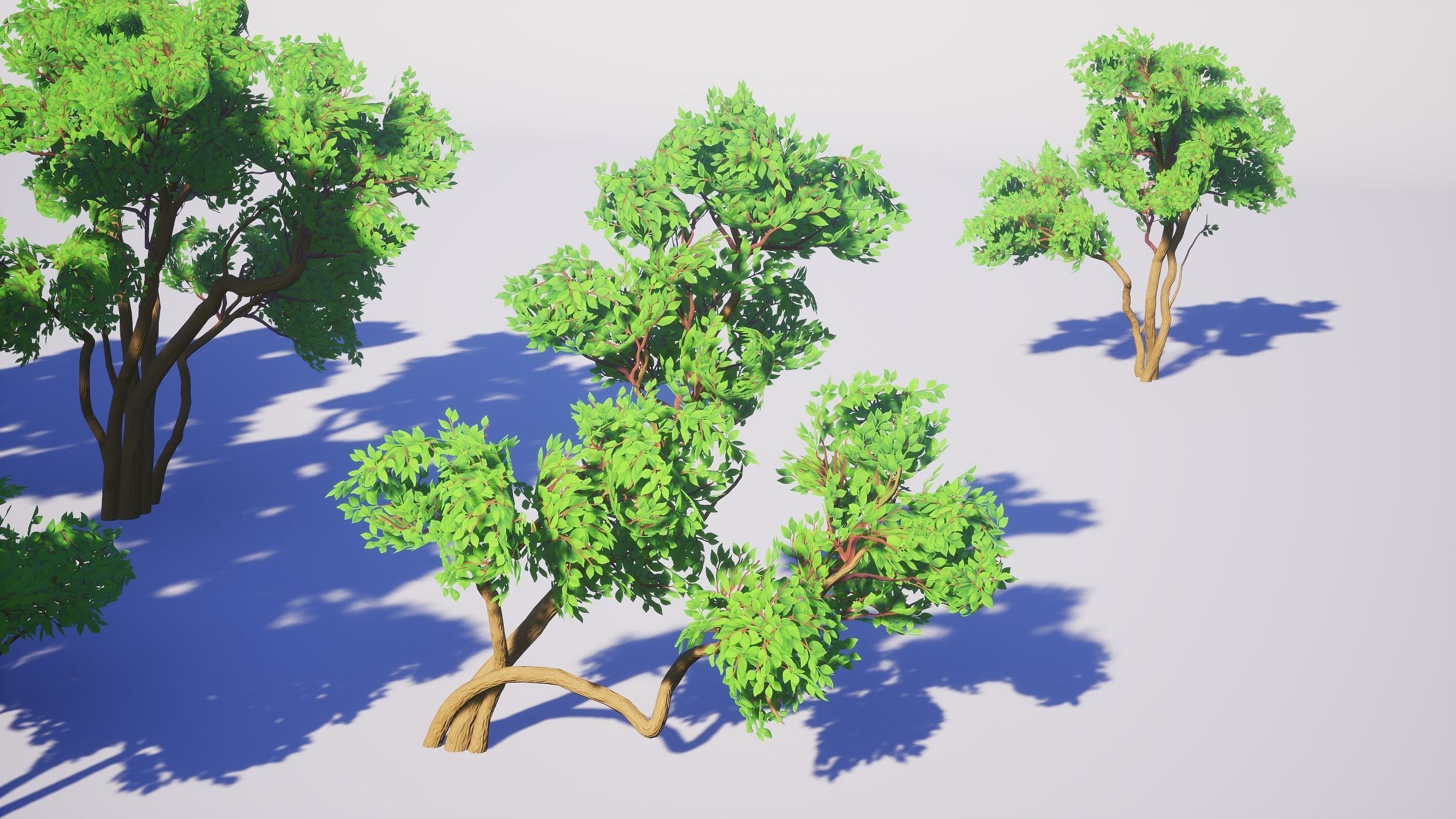 Simple Trees Pack Bundle Low-poly 3D model_28