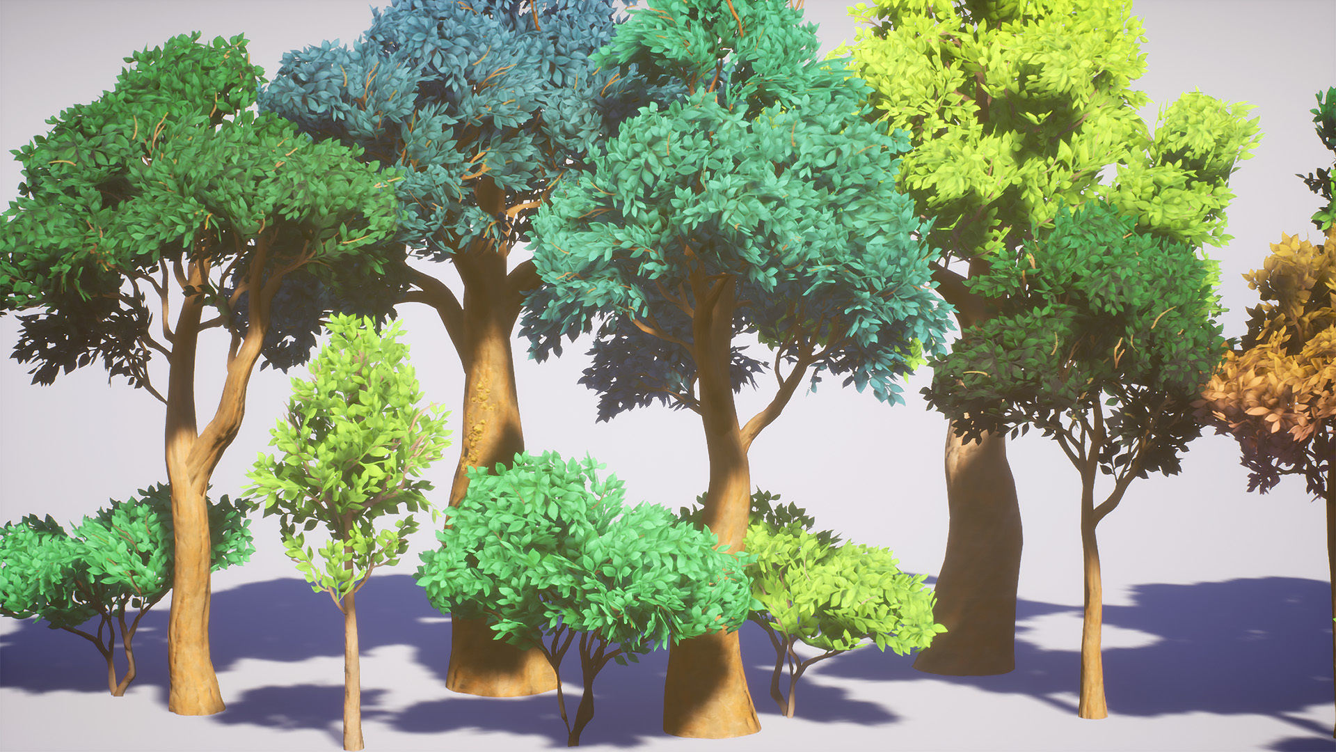 Simple Trees Pack Bundle Low-poly 3D model_51