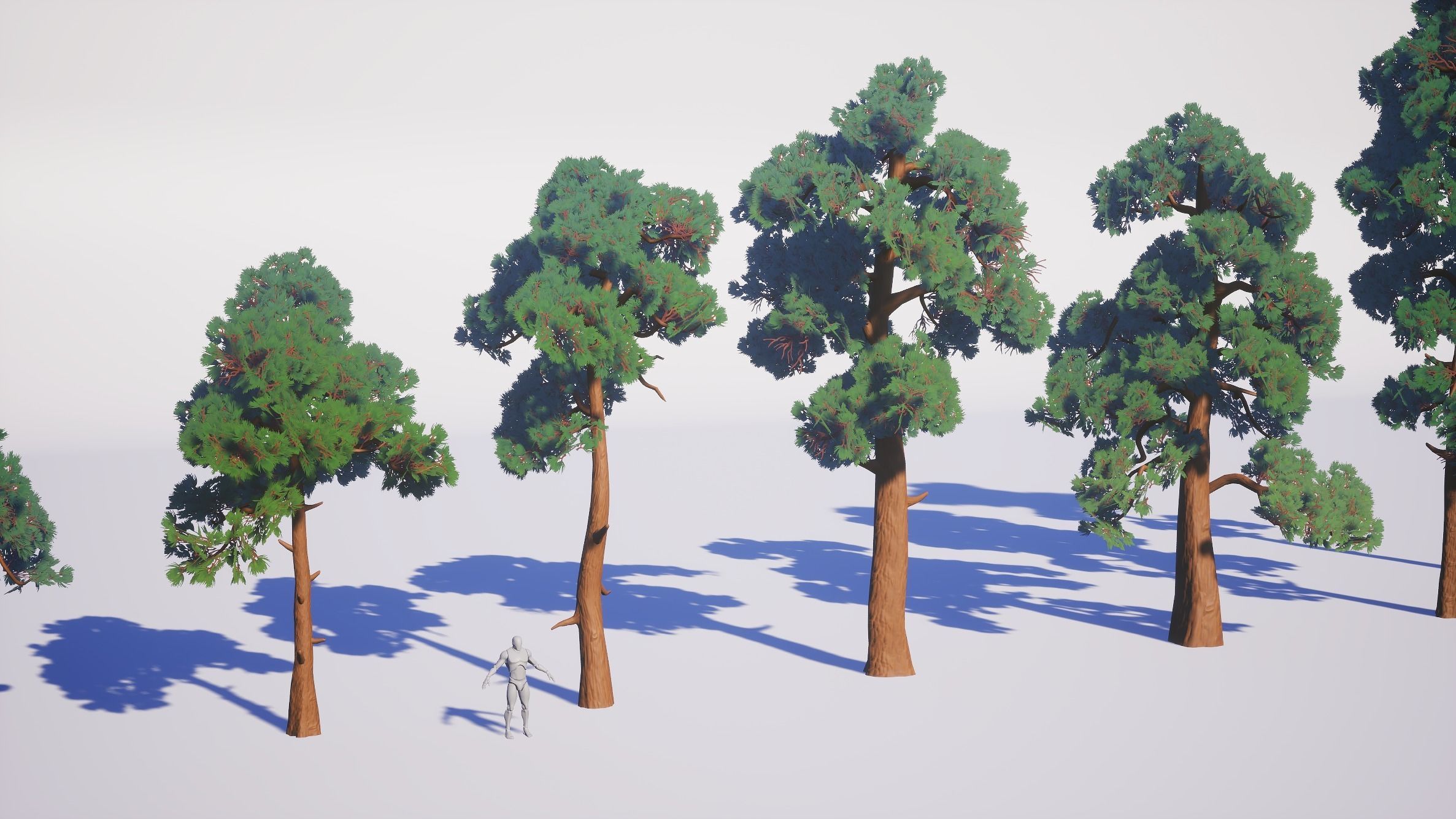 Simple Trees Pack Bundle Low-poly 3D model_18