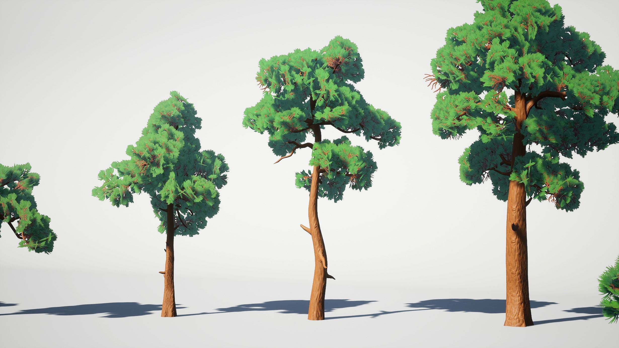 Simple Trees Pack Bundle Low-poly 3D model_24