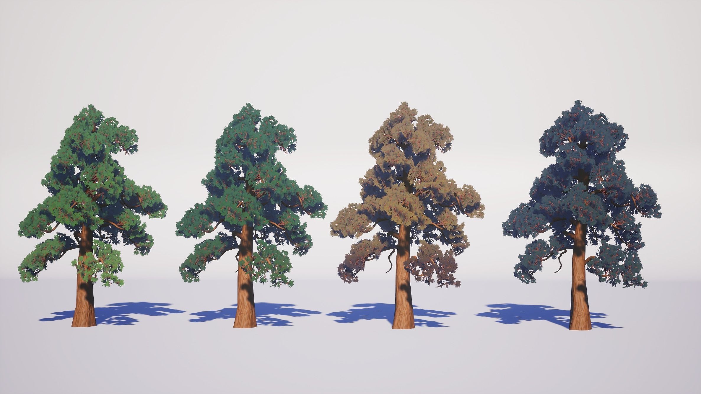 Simple Trees Pack Bundle Low-poly 3D model_46