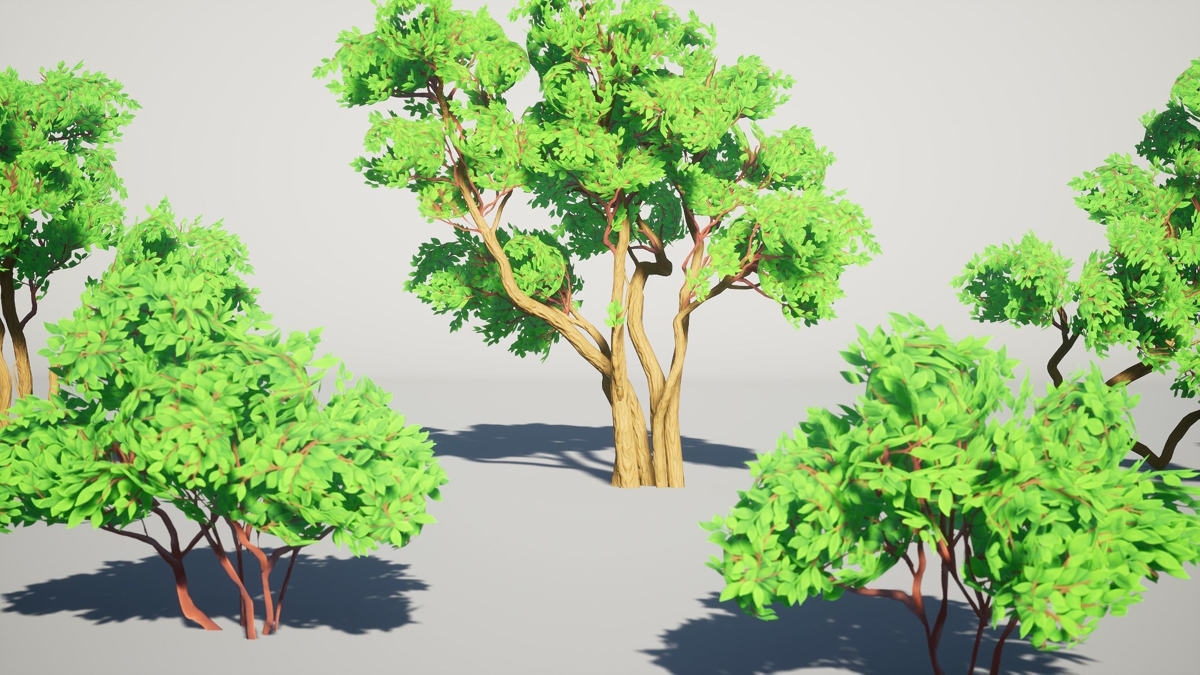 Simple Trees Pack Bundle Low-poly 3D model_31