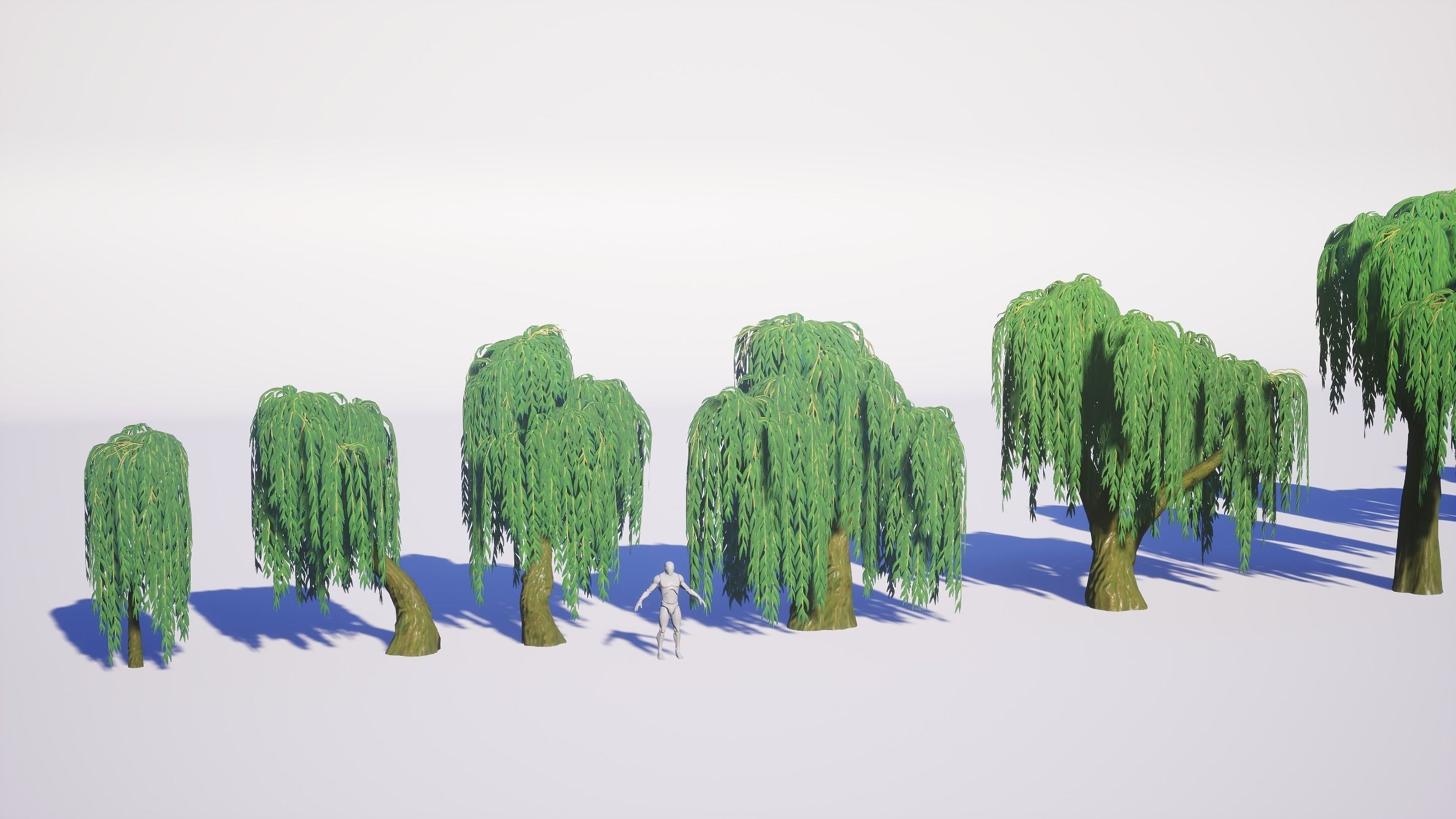 Simple Trees Pack Bundle Low-poly 3D model_36