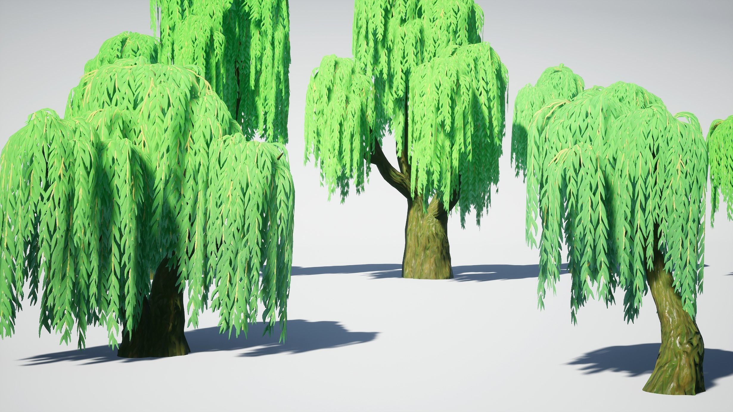 Simple Trees Pack Bundle Low-poly 3D model_35