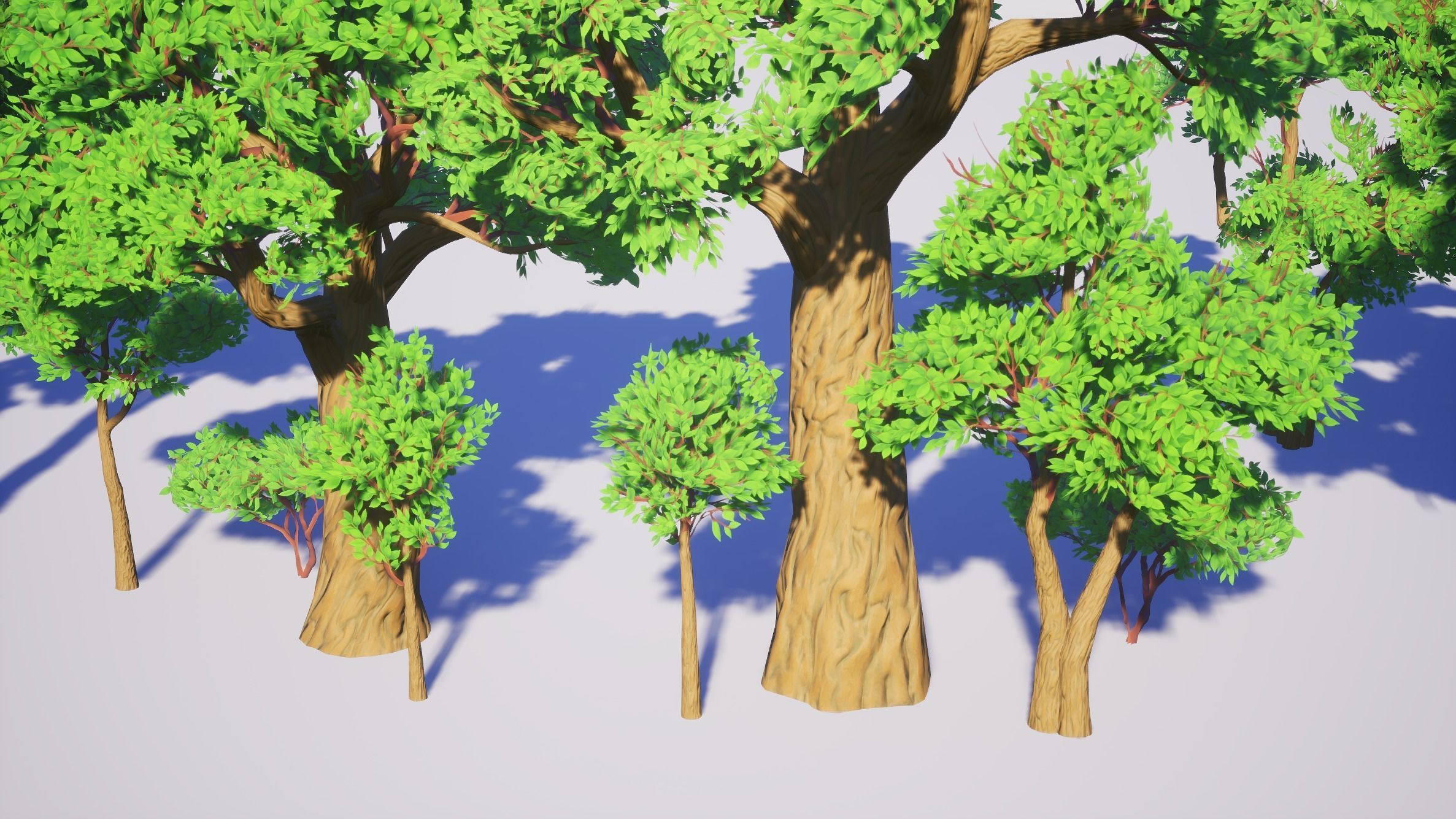 Simple Trees Pack Bundle Low-poly 3D model_27