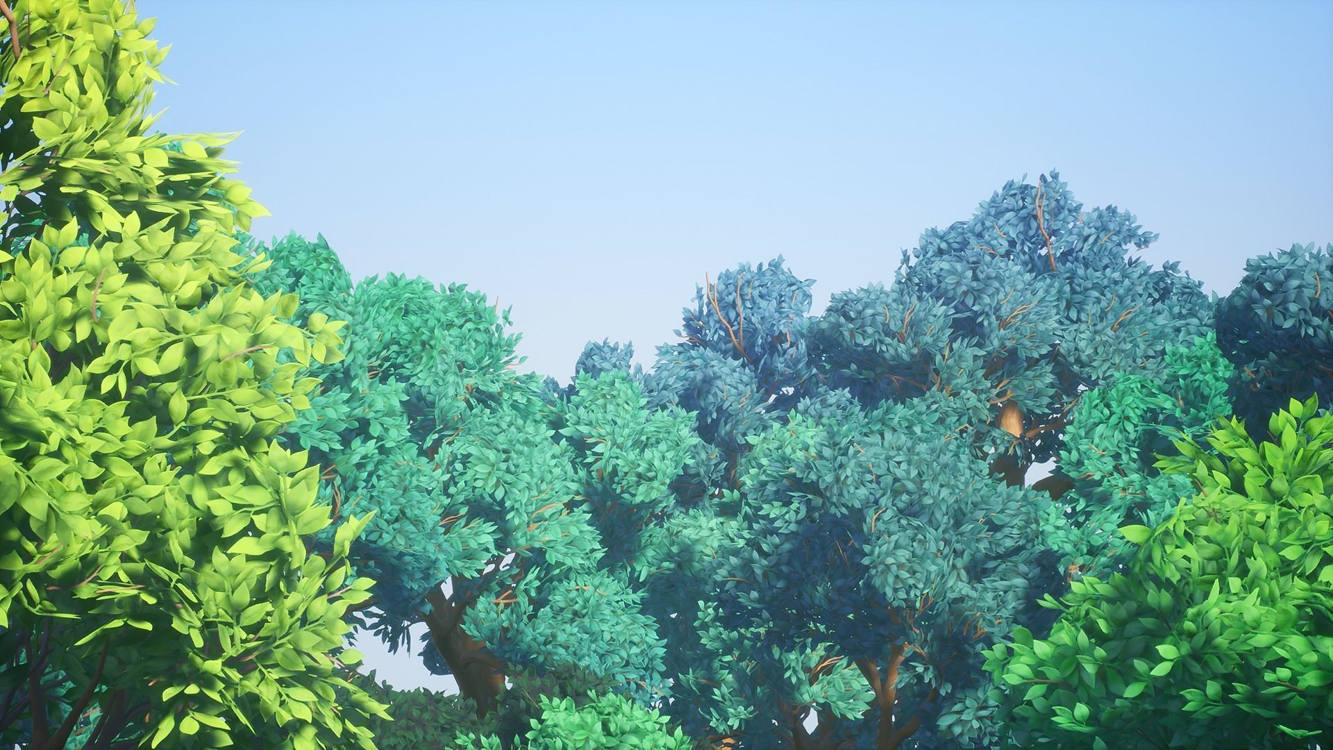 Simple Trees Pack Bundle Low-poly 3D model_54