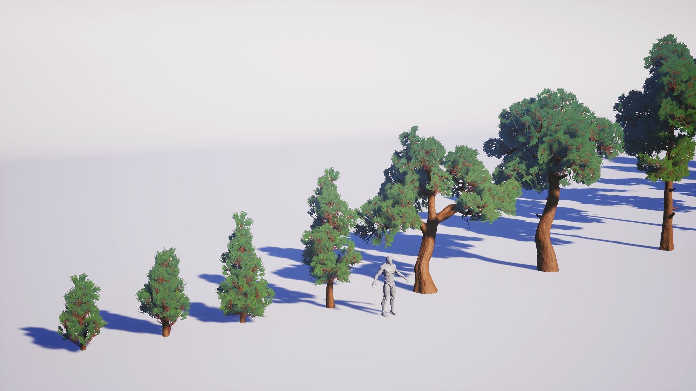 Simple Trees Pack Bundle Low-poly 3D model_22