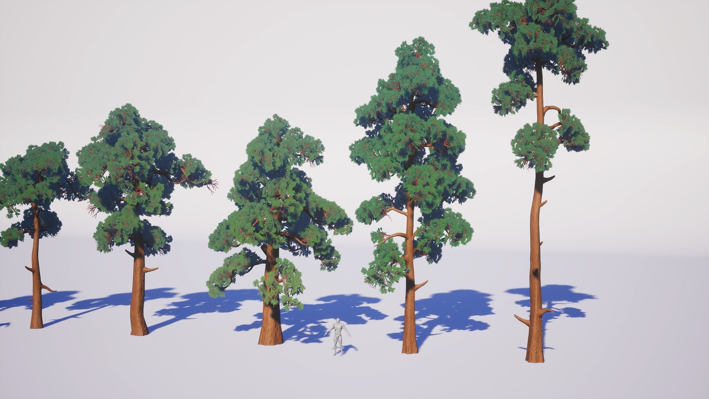 Simple Trees Pack Bundle Low-poly 3D model_19