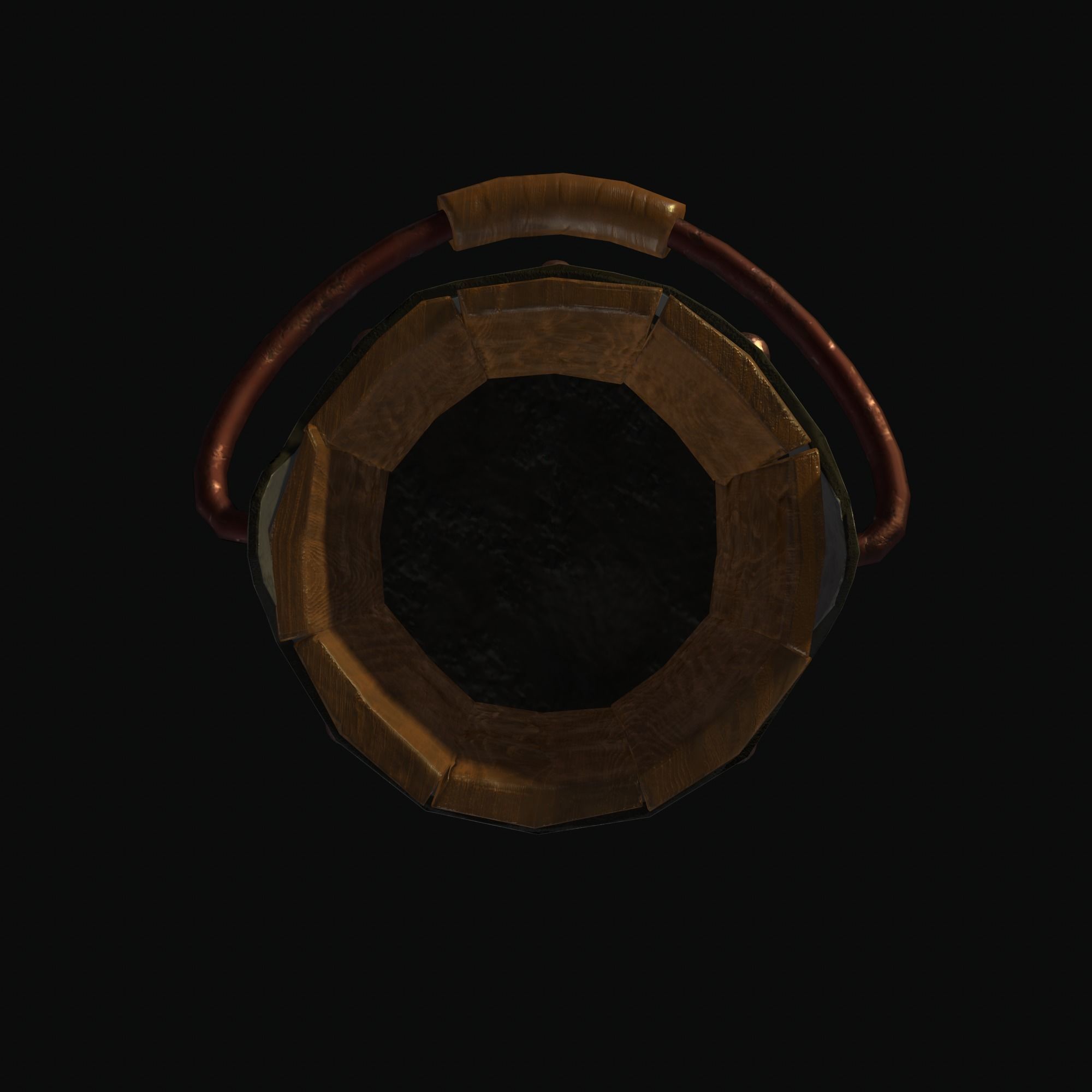 Bucket for bath Low-poly 3D model_4