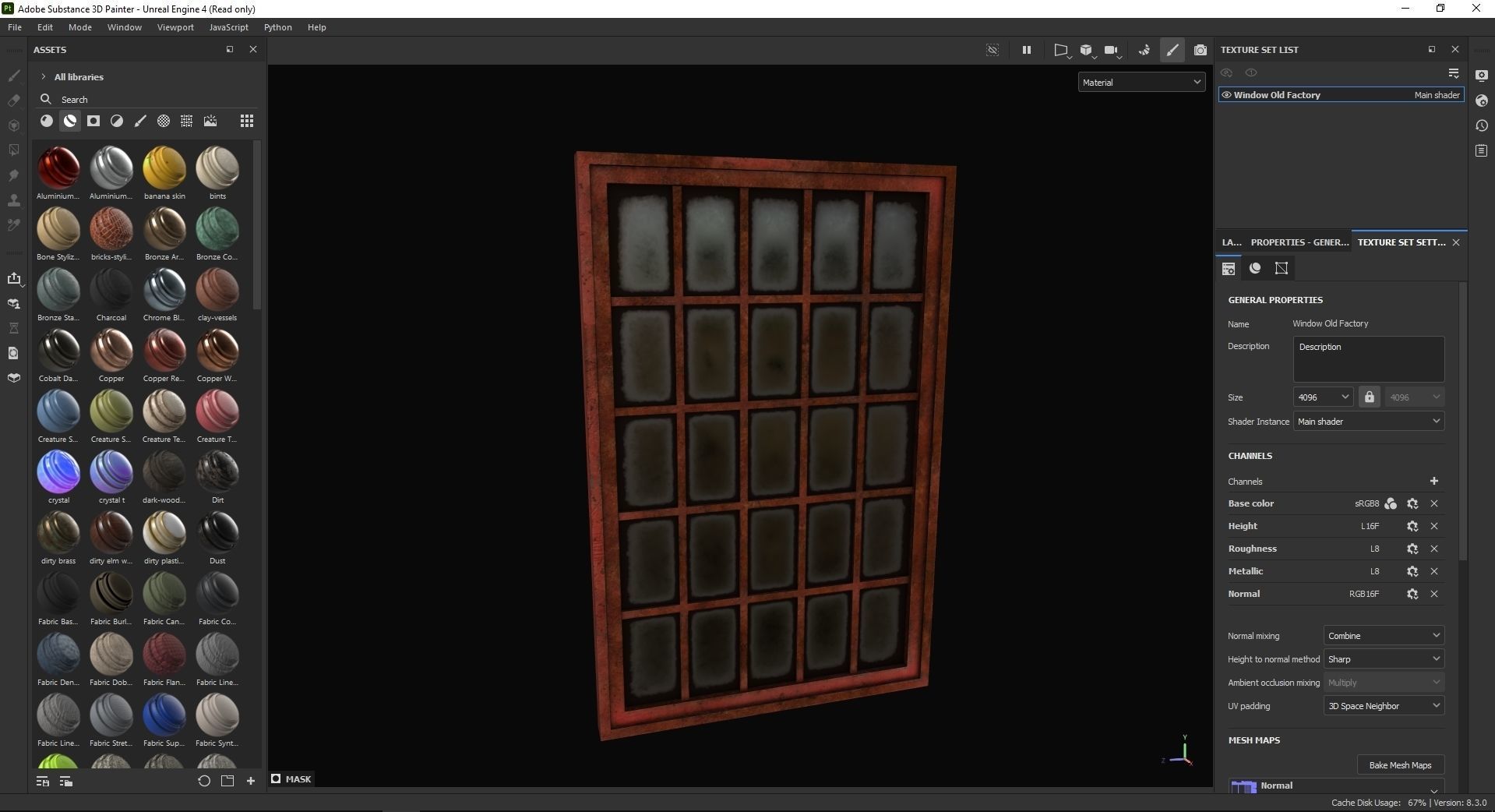Window Old Factory 3D Model Low-poly 3D model_7