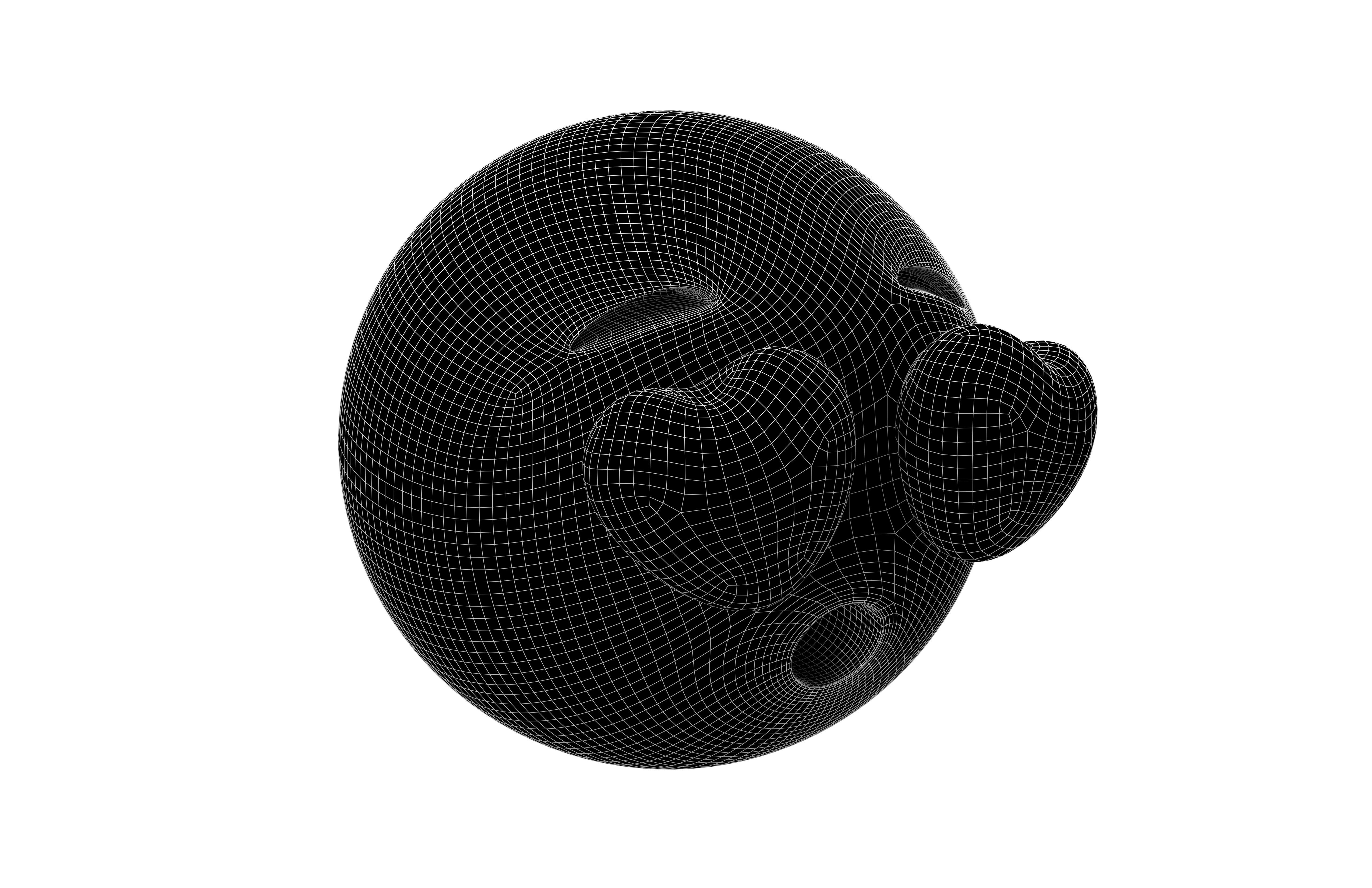 Hushed Face with Heart Eyes v1 004 Low-poly 3D model_7