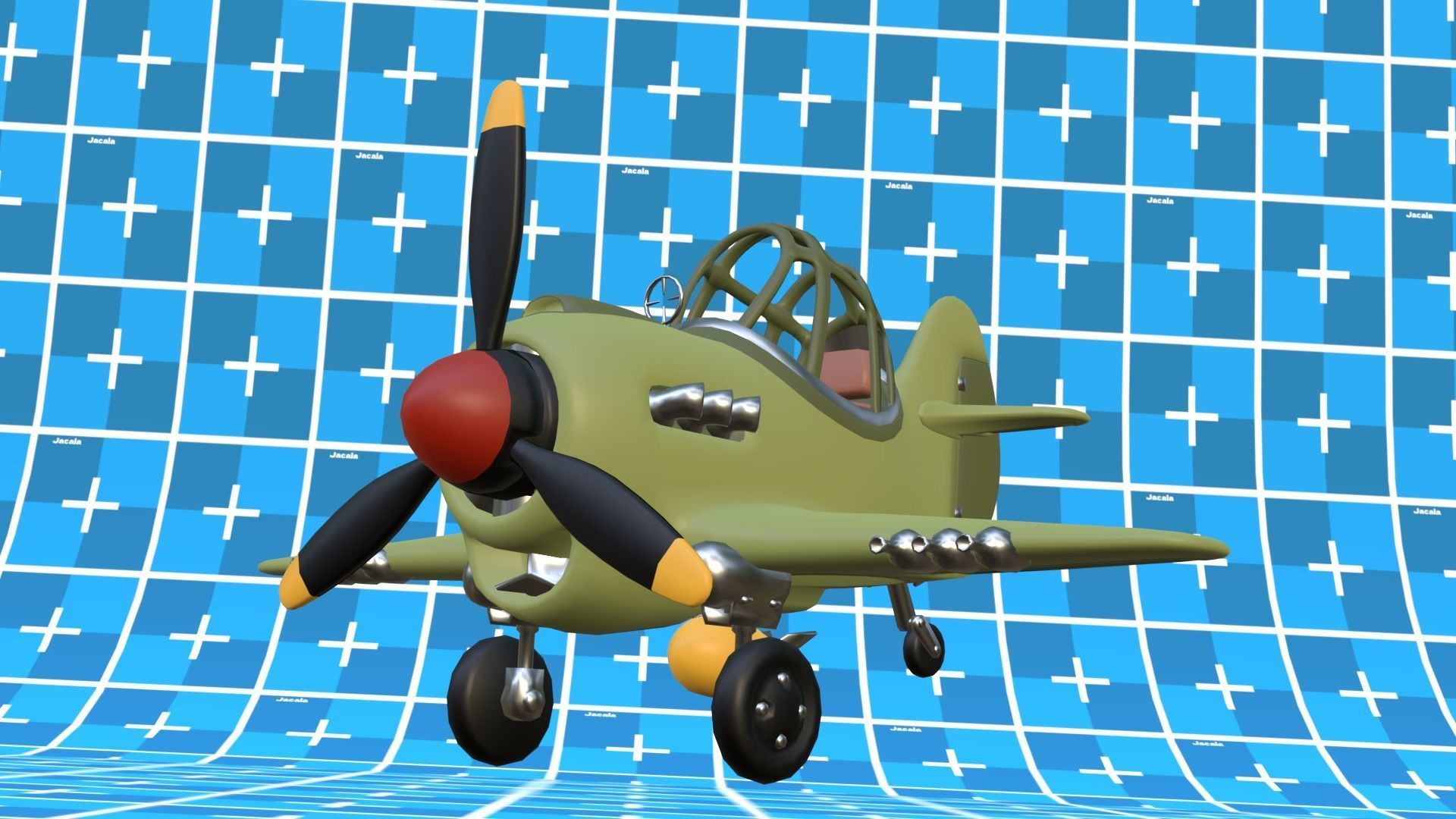 Cartoon Fighter Low-poly 3D model Low-poly 3D model_2