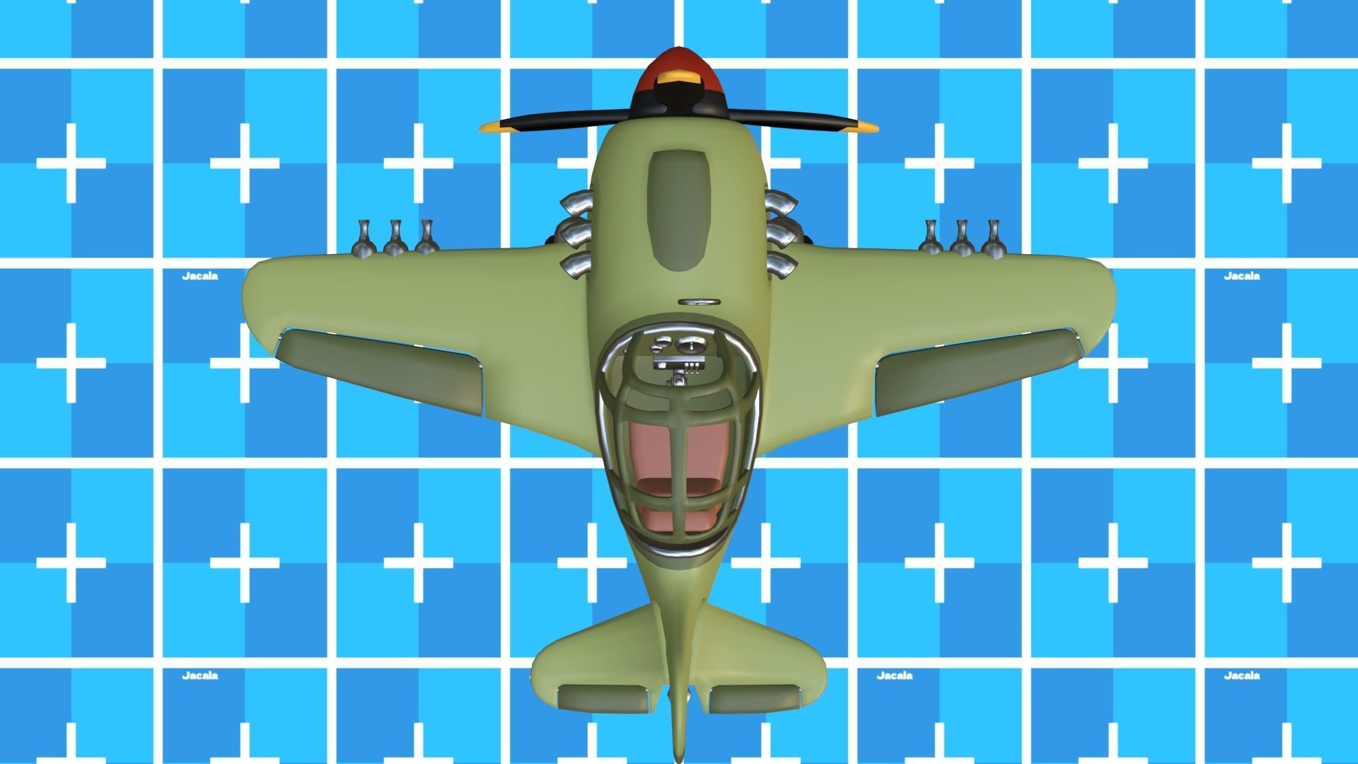 Cartoon Fighter Low-poly 3D model Low-poly 3D model_5