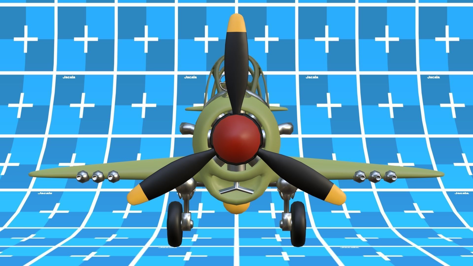 Cartoon Fighter Low-poly 3D model Low-poly 3D model_4