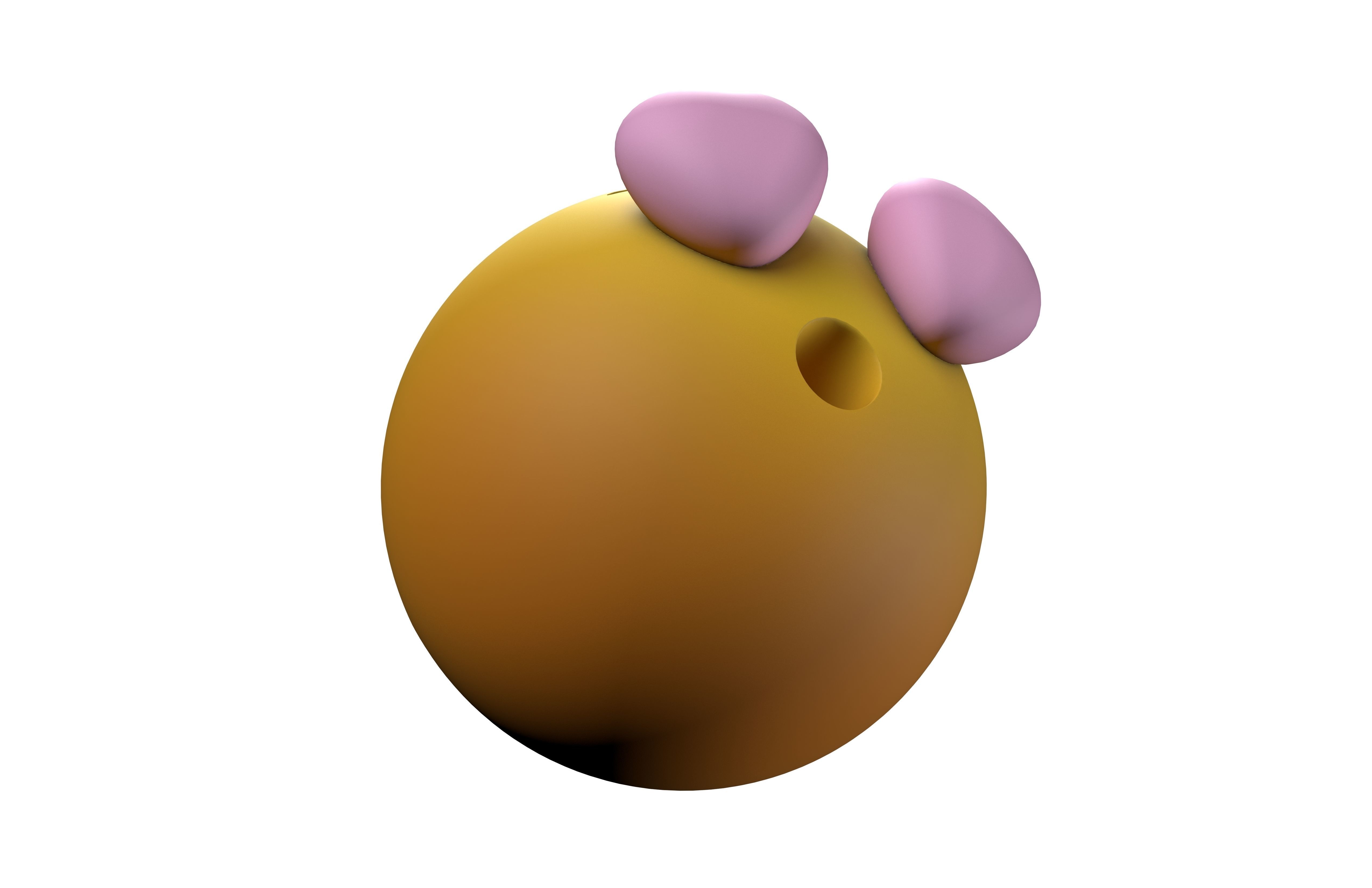 Hushed Face with Heart Eyes v1 010 Low-poly 3D model_4