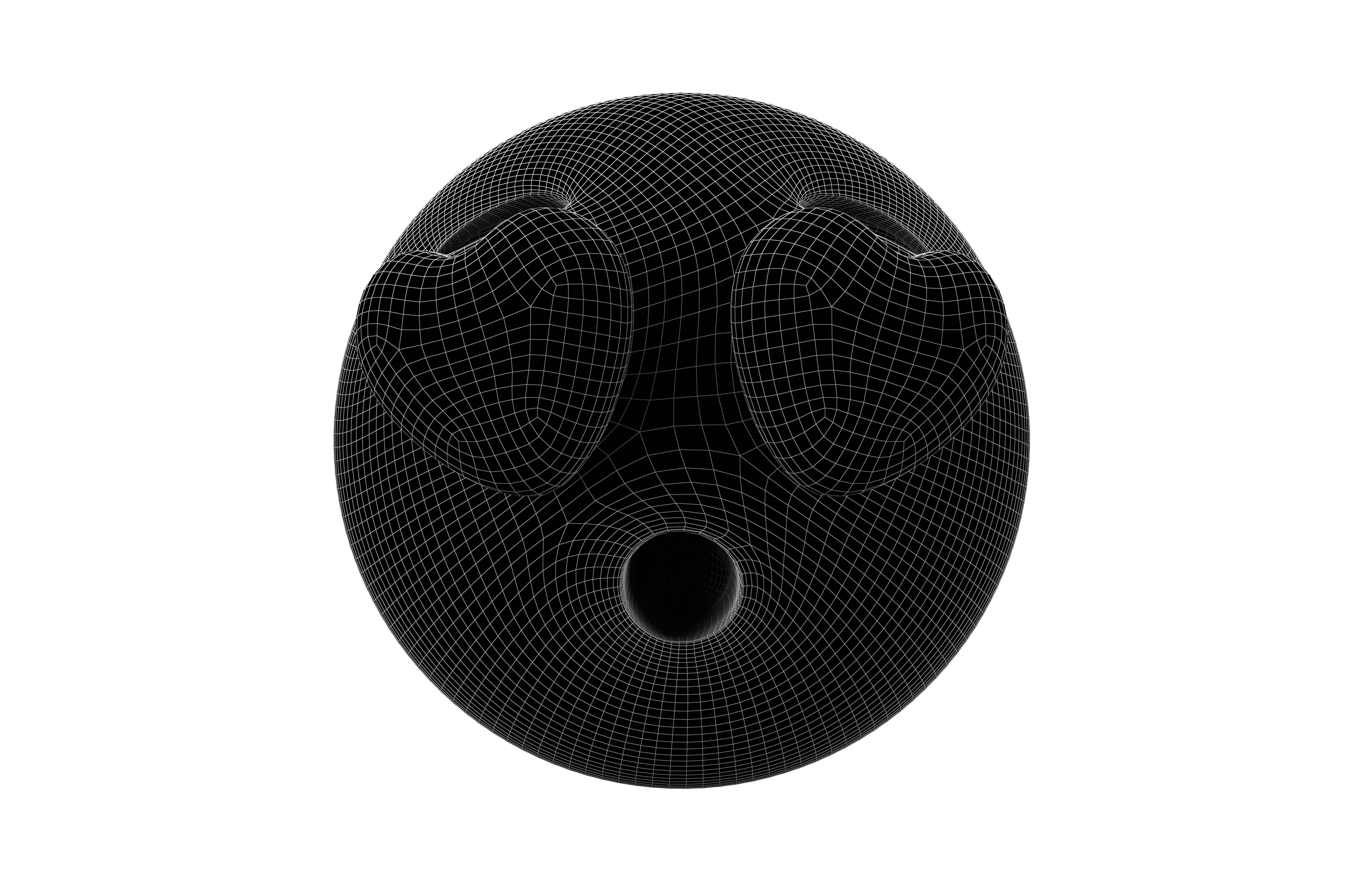 Hushed Face with Heart Eyes v1 010 Low-poly 3D model_6