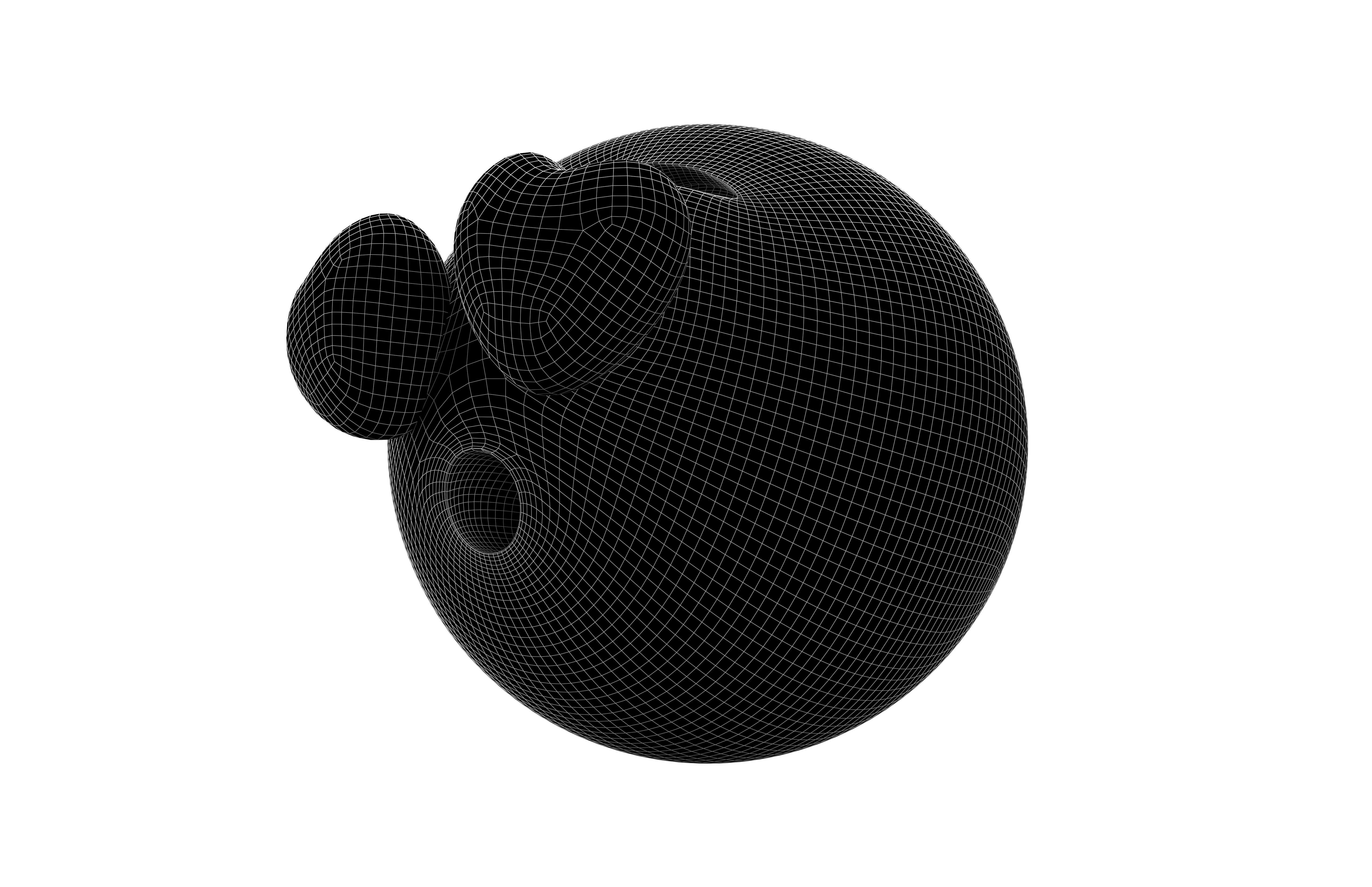 Hushed Face with Heart Eyes v1 010 Low-poly 3D model_8