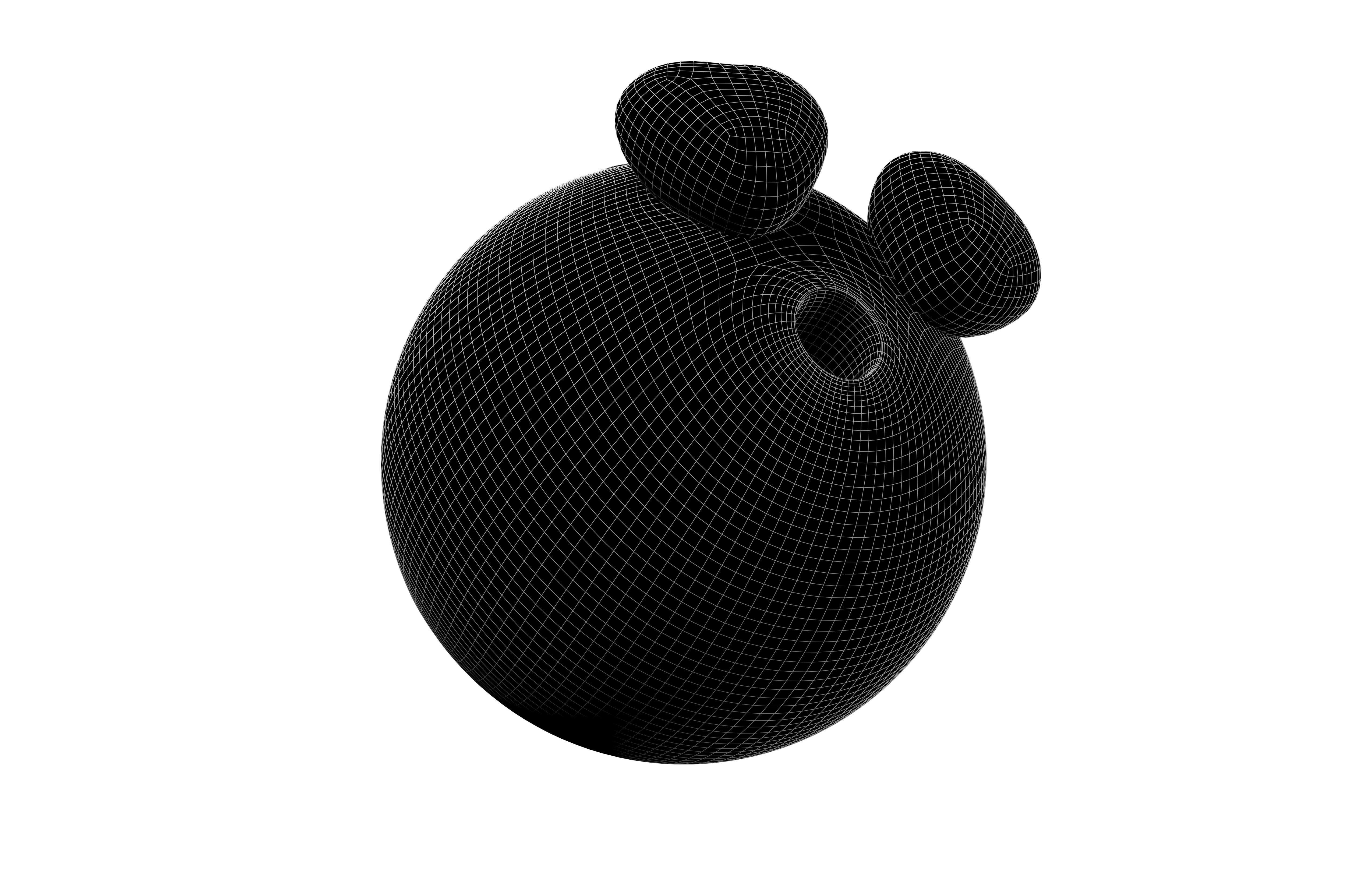 Hushed Face with Heart Eyes v1 010 Low-poly 3D model_9