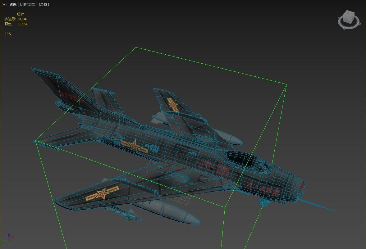 PBR PLAAF J6 J-6 Fighter Mig19 Farmer Low-poly 3D model_15