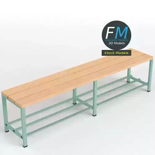 Locker room bench 3