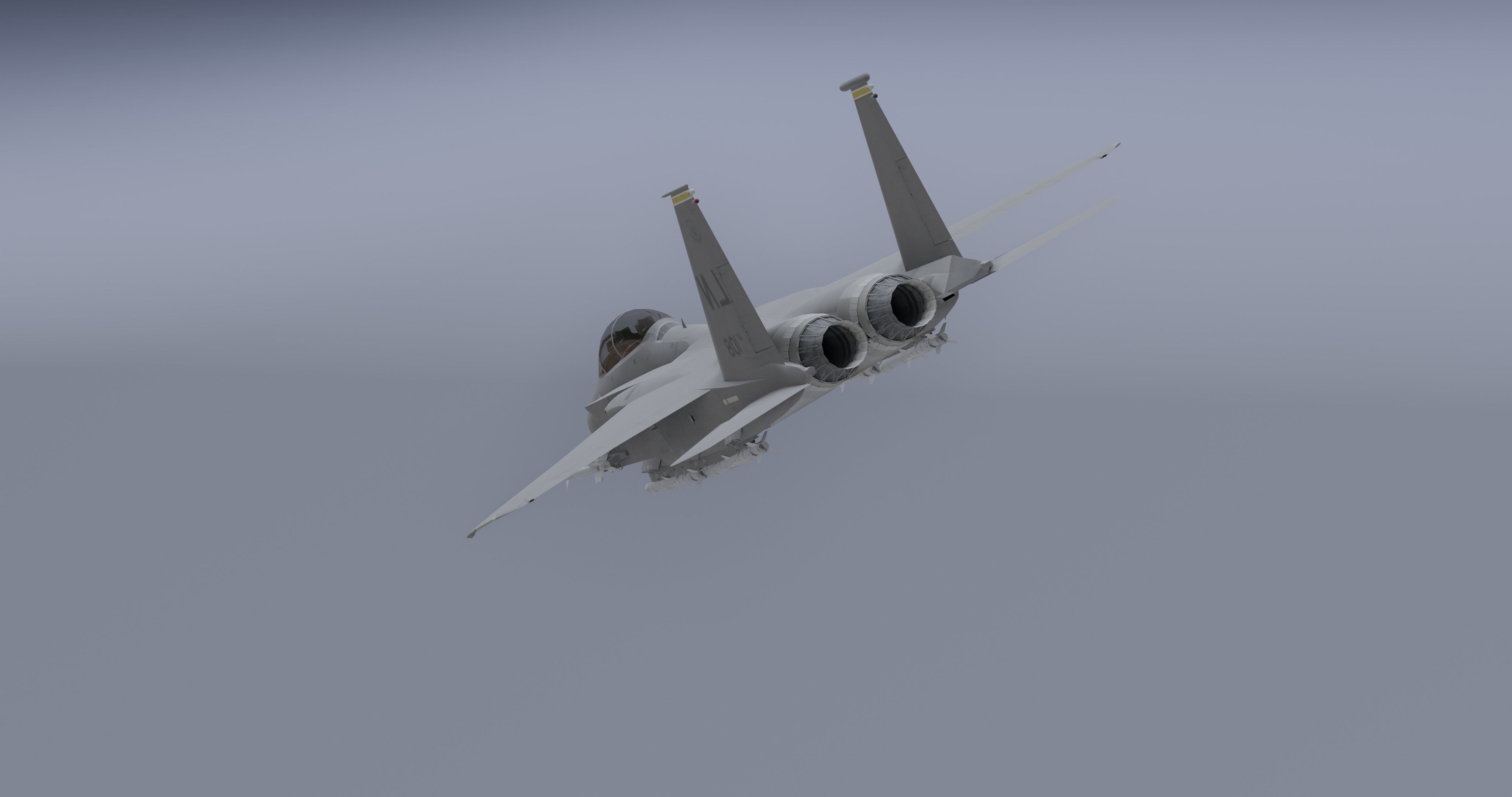 F-15E Strike Eagle Low-poly 3D model_2