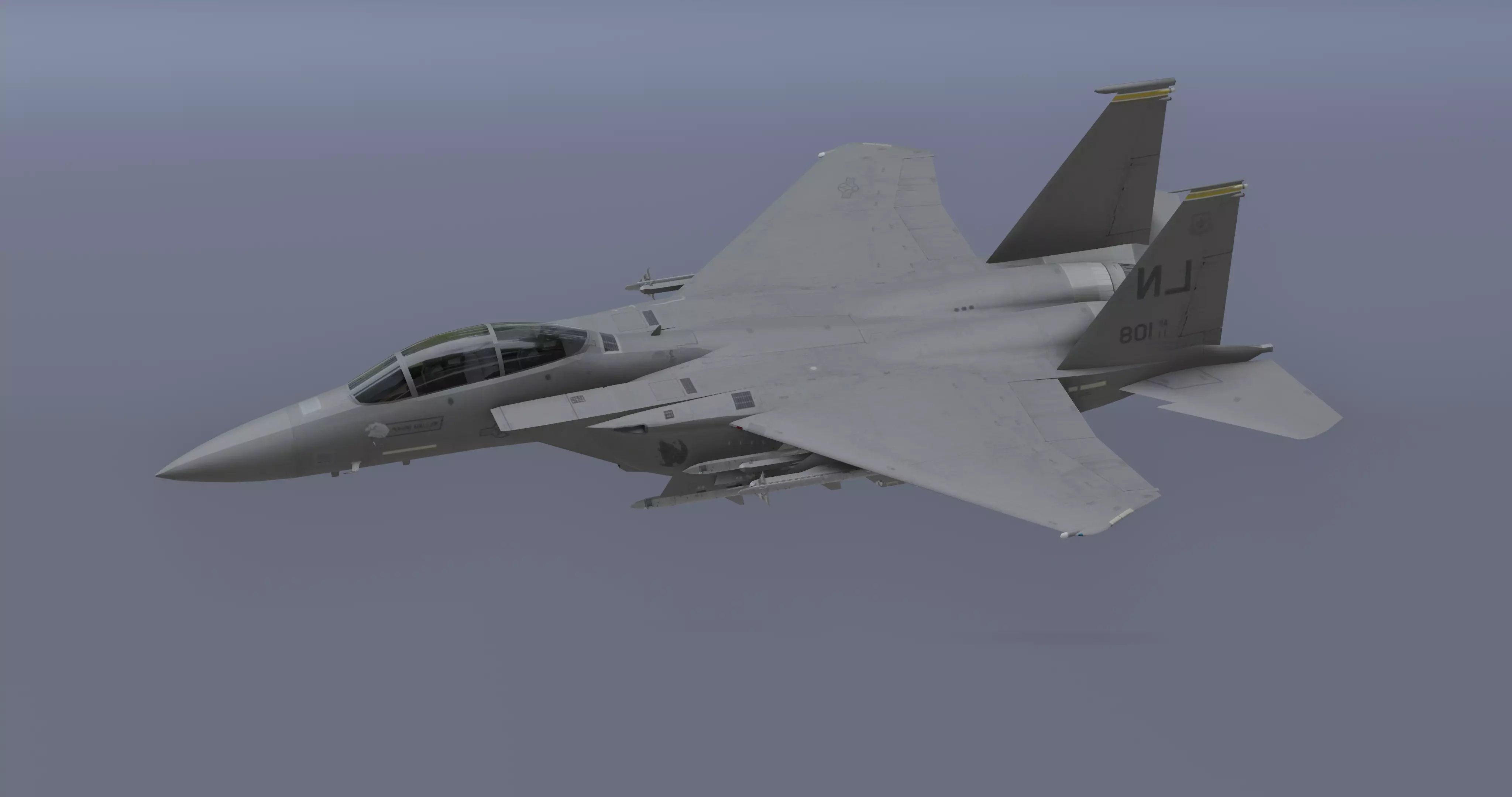 F-15E Strike Eagle Low-poly 3D model_0