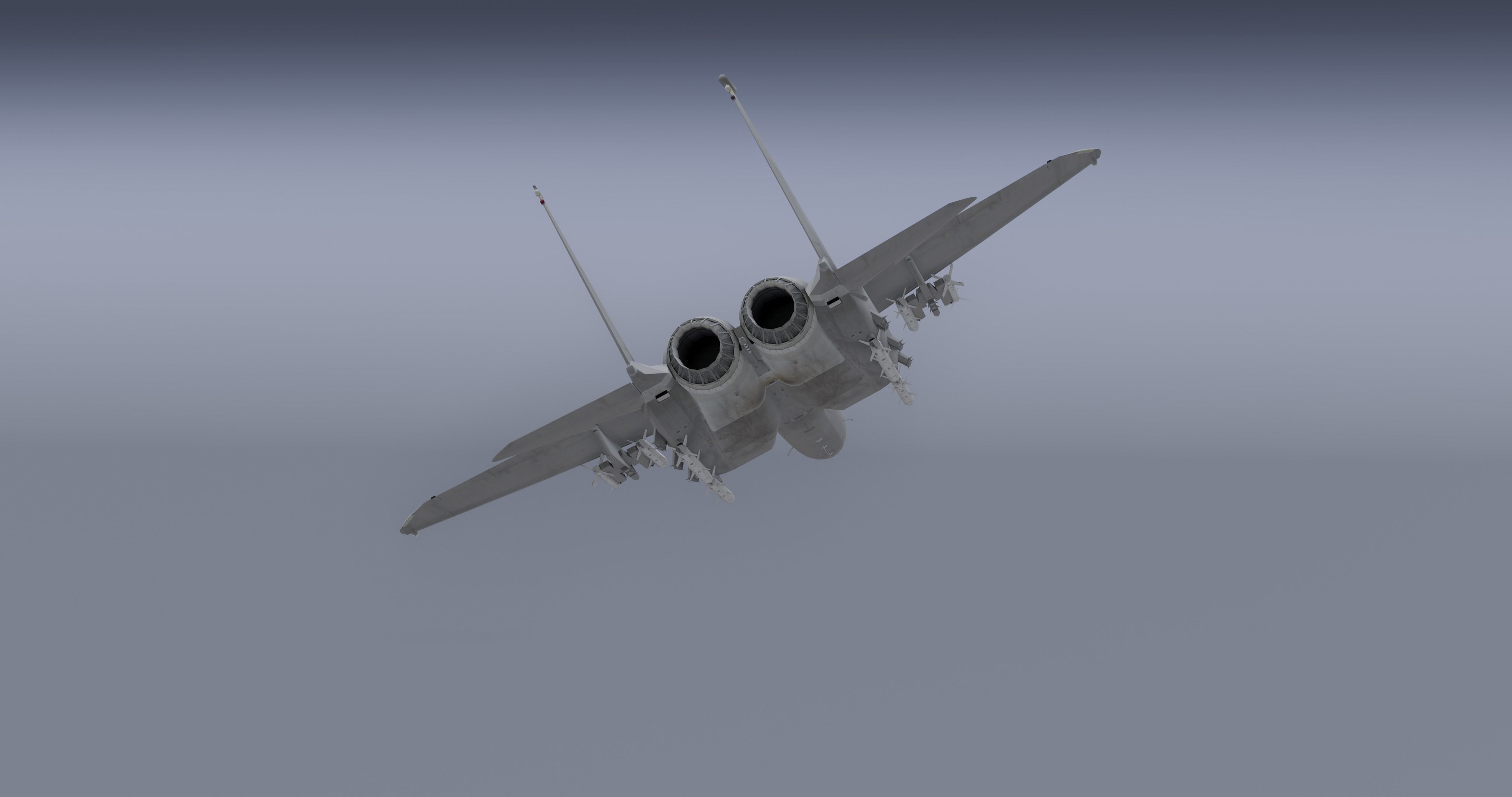 F-15E Strike Eagle Low-poly 3D model_13