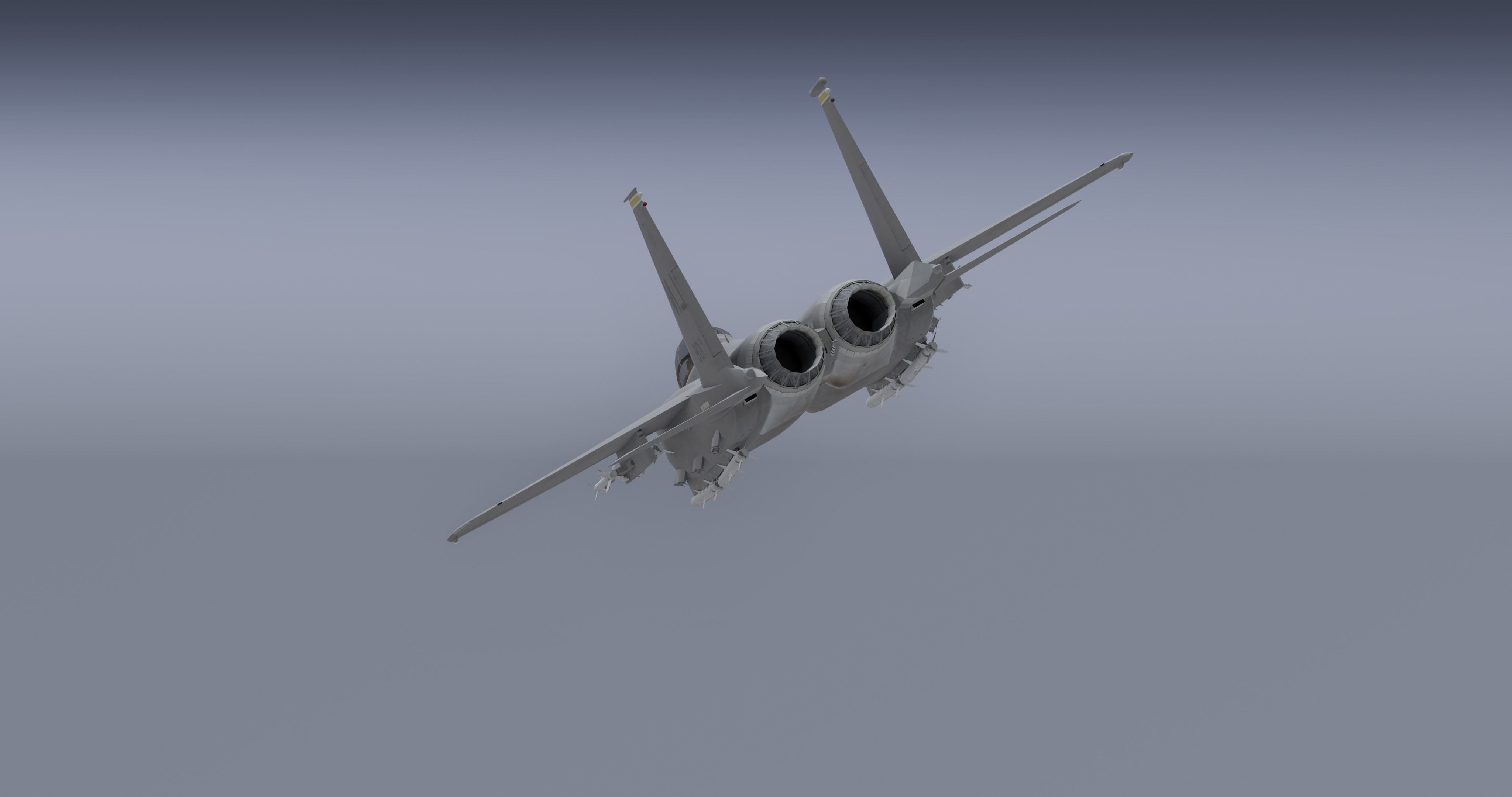 F-15E Strike Eagle Low-poly 3D model_14