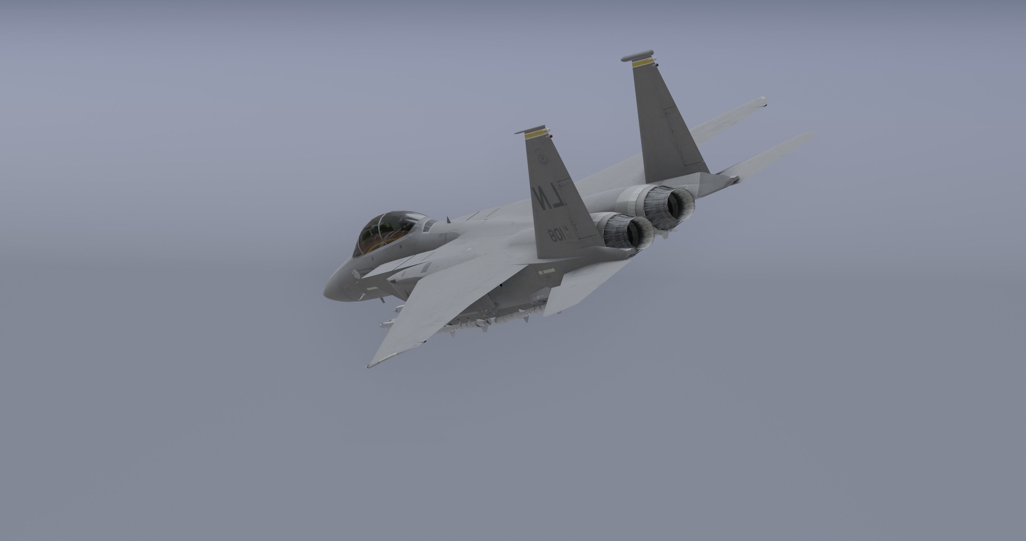 F-15E Strike Eagle Low-poly 3D model_3