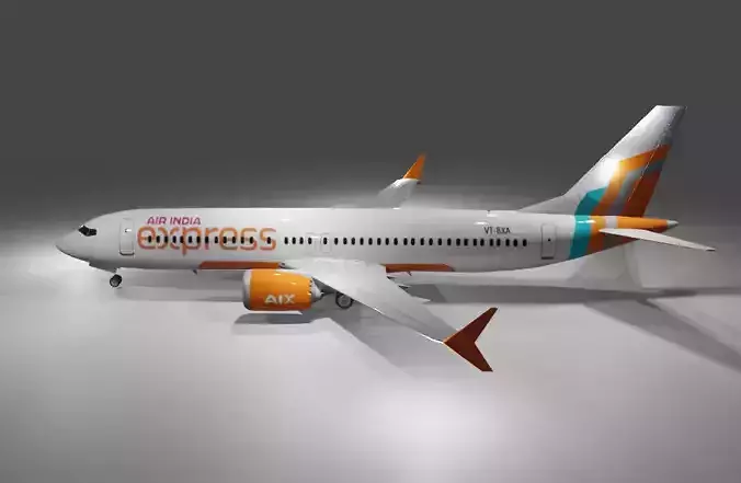 Air India Express new livery Boeing 737 max 8 3d model Low-poly 3D model