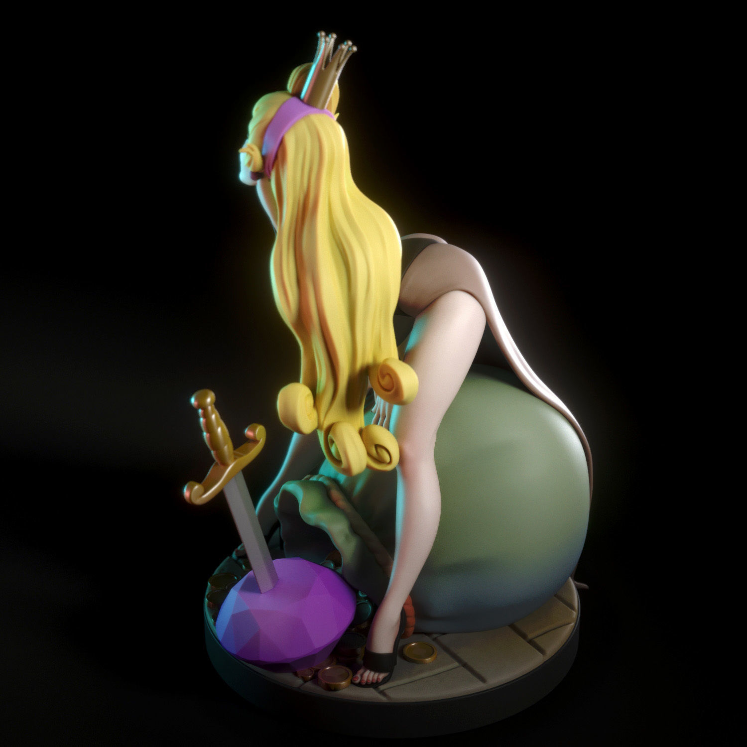 Princess Daphne 3D print model_3