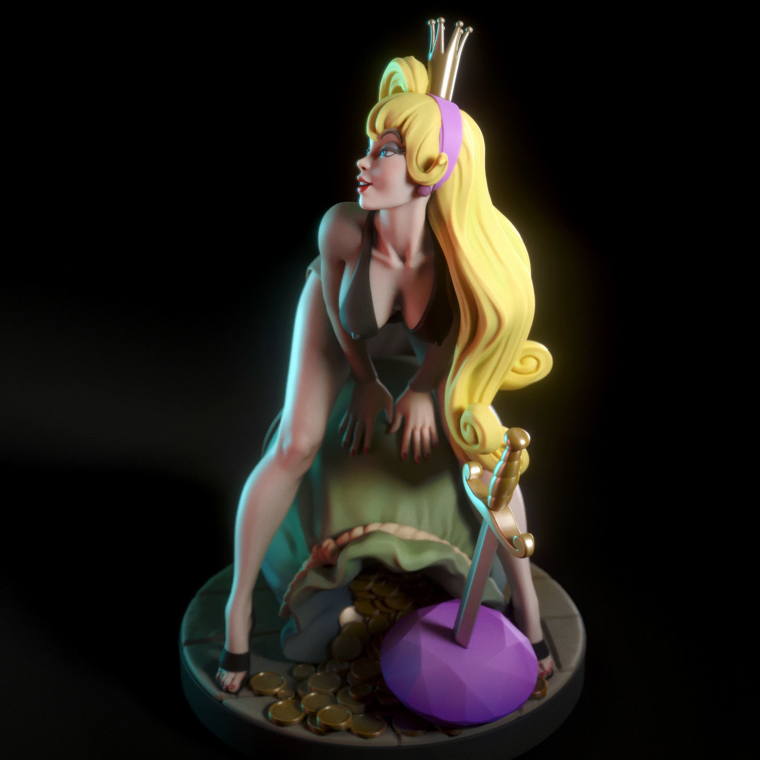 Princess Daphne 3D print model_4
