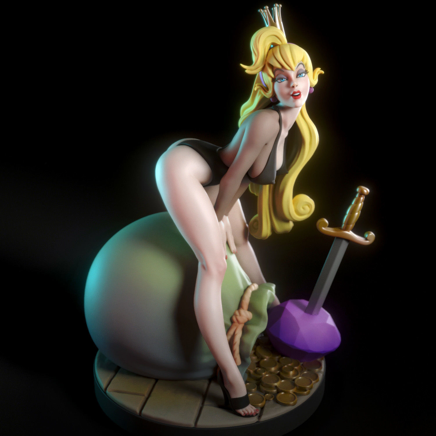 Princess Daphne 3D print model_9