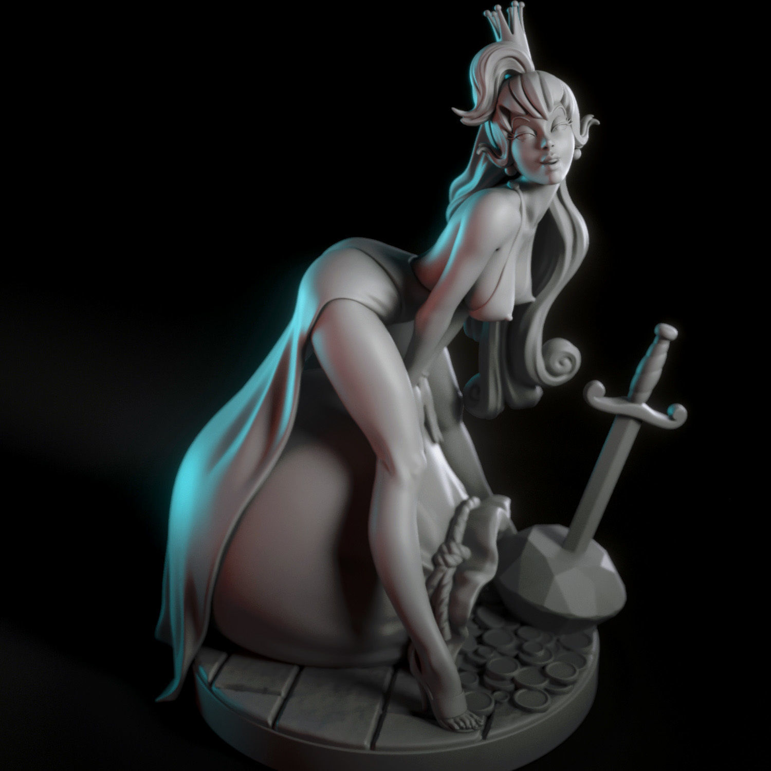 Princess Daphne 3D print model_6