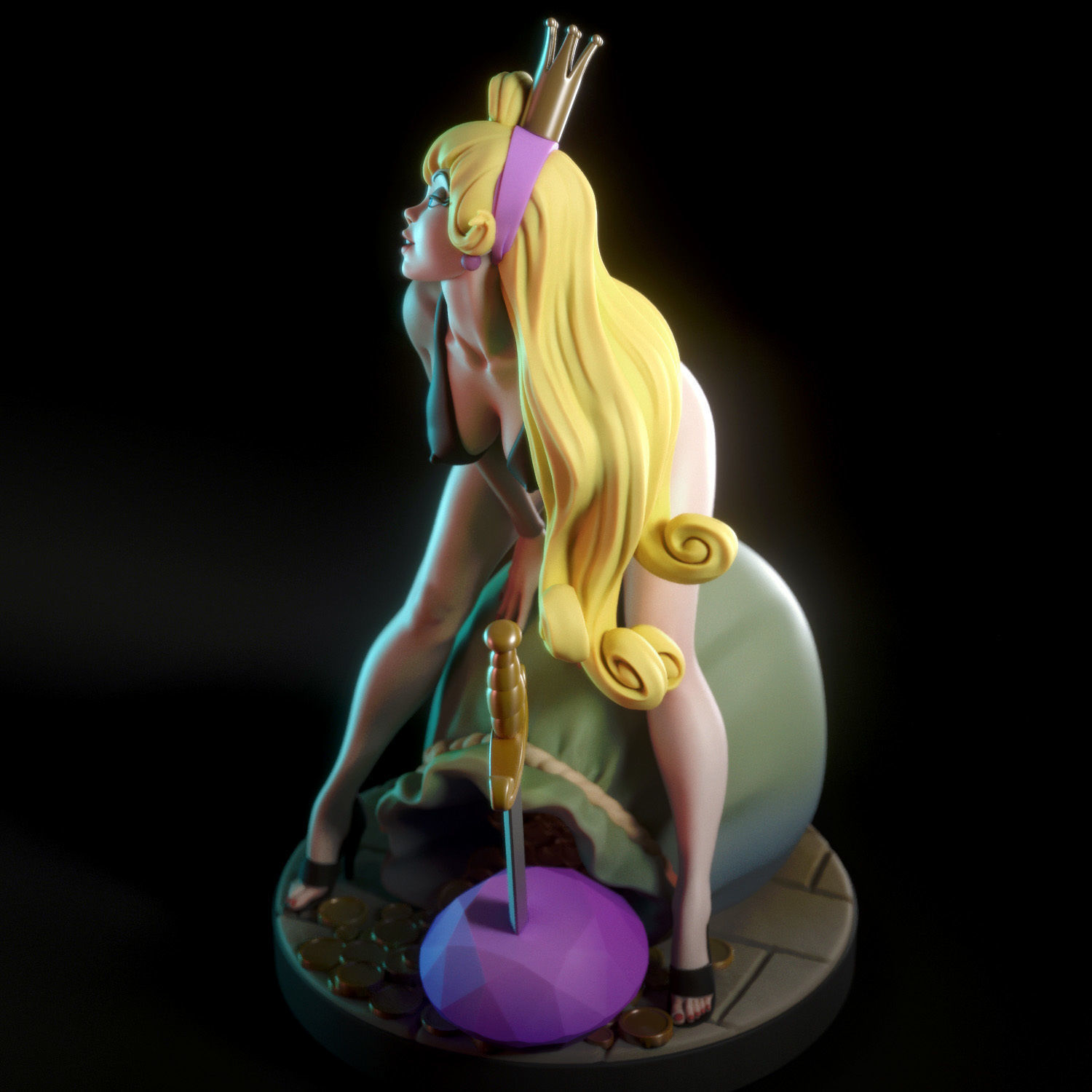 Princess Daphne 3D print model_13