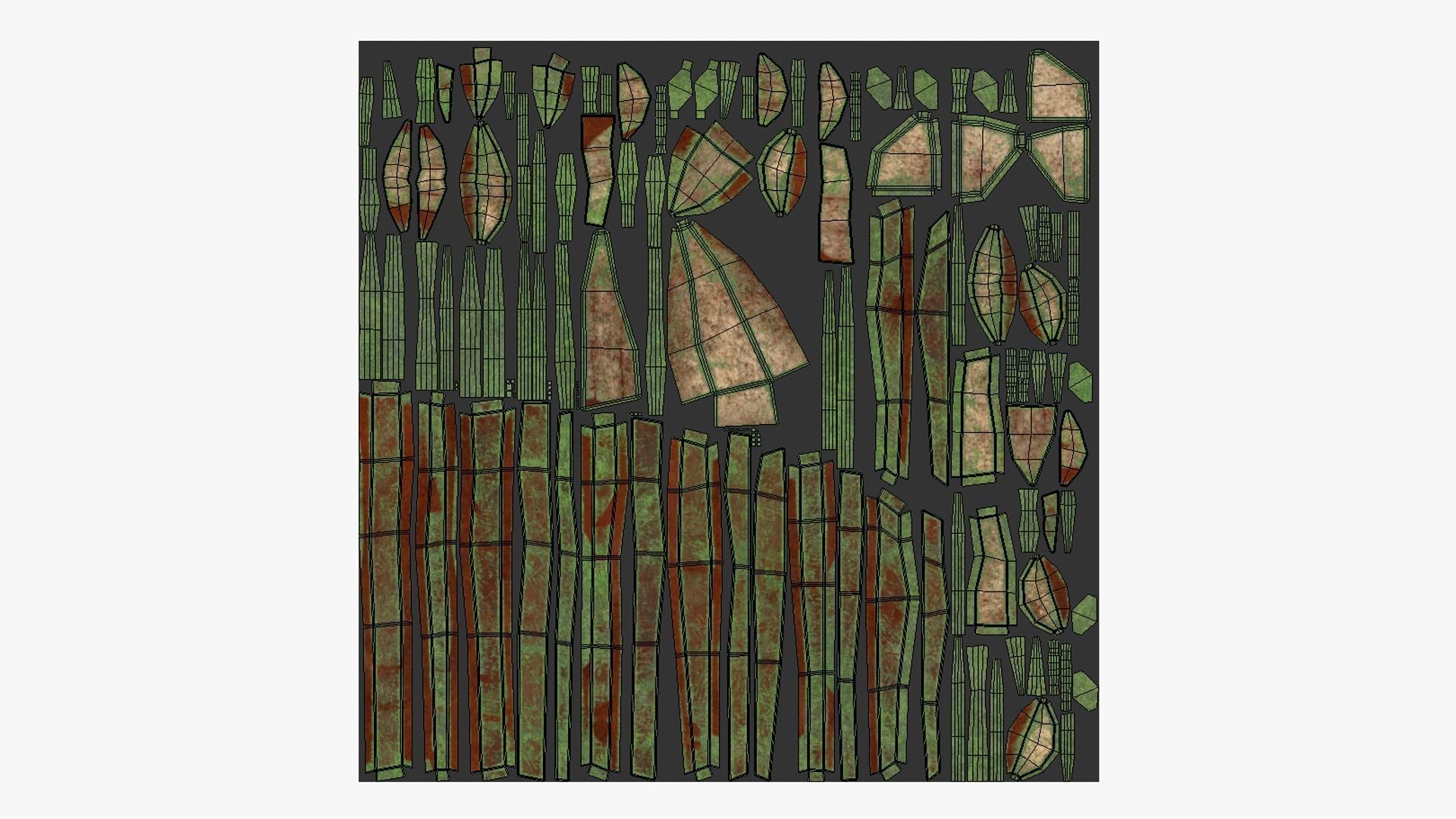 Tribal Mask A07 Wood Mud - Headband Character Design Low-poly 3D model_5