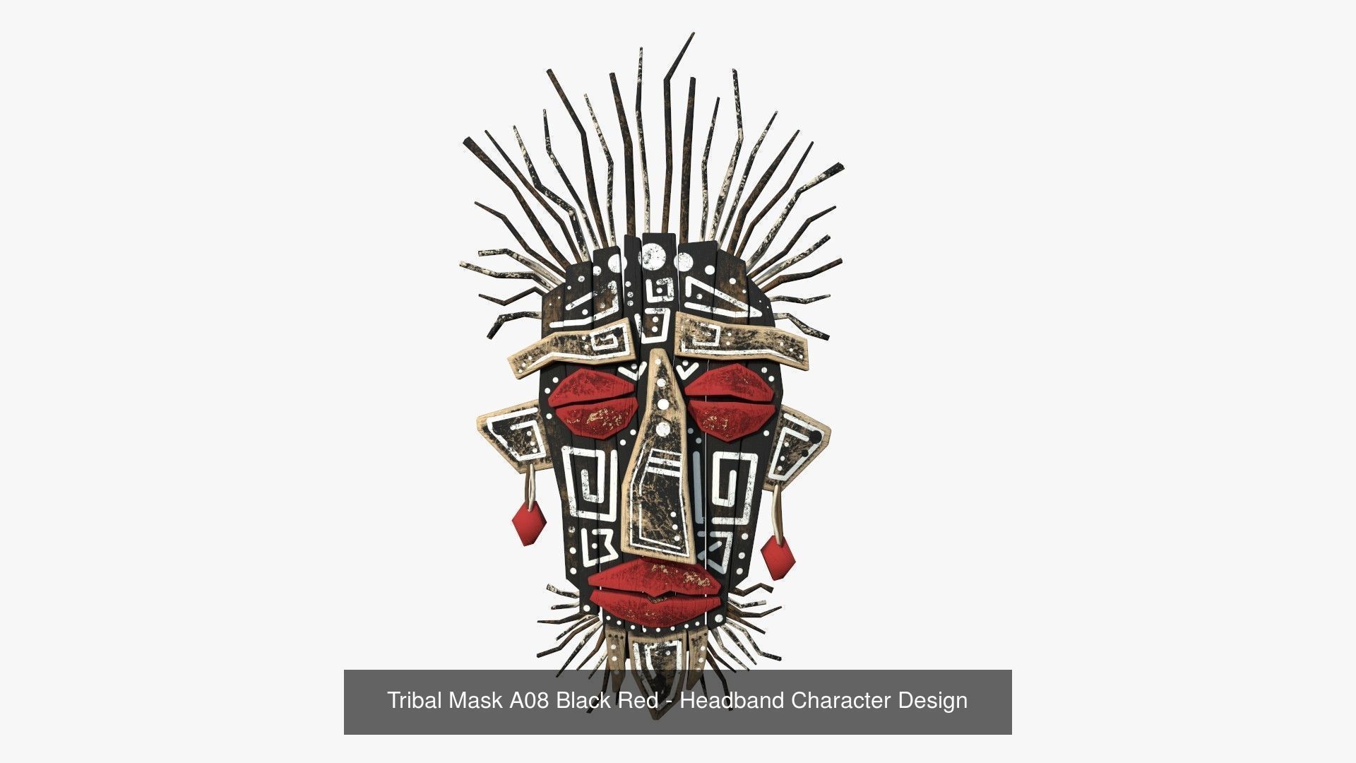 10 Tribal Masks A Collection - Headband Character Design _8