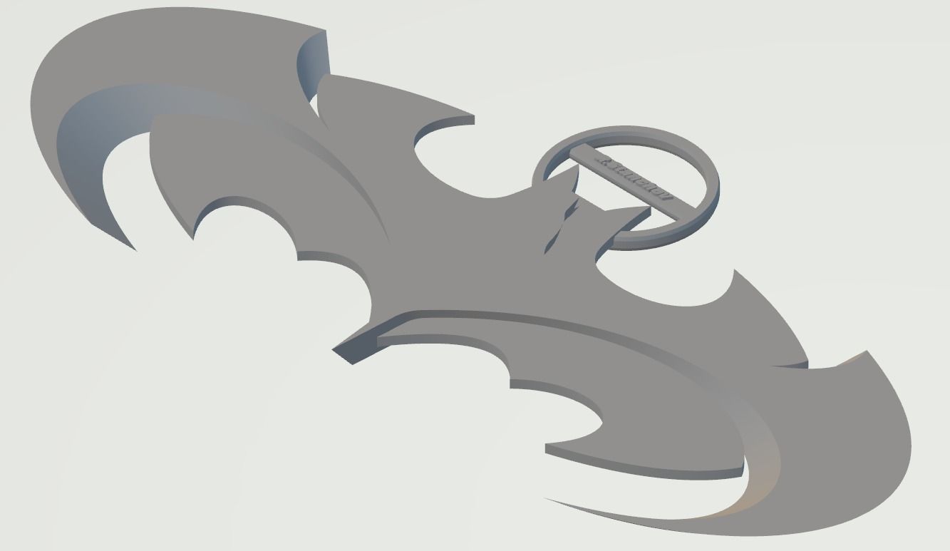 Batman and Robin Logo keychain 3D print model_2
