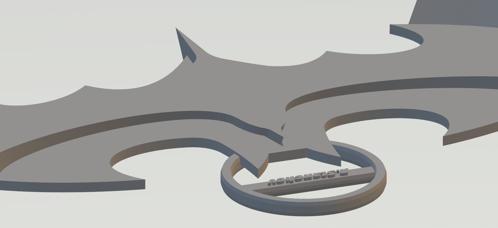 Batman and Robin Logo keychain 3D print model_8