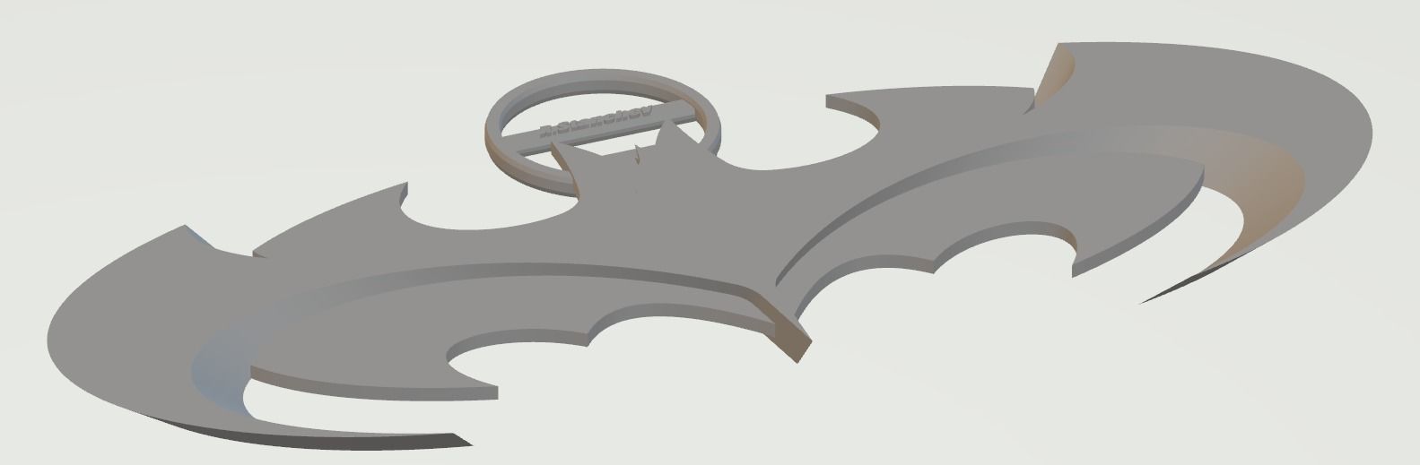 Batman and Robin Logo keychain 3D print model_12