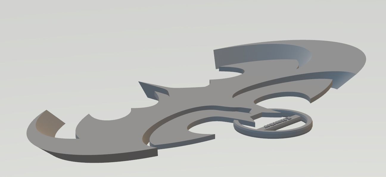 Batman and Robin Logo keychain 3D print model_6