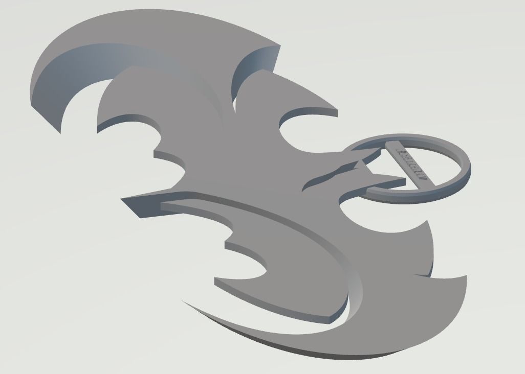 Batman and Robin Logo keychain 3D print model_15