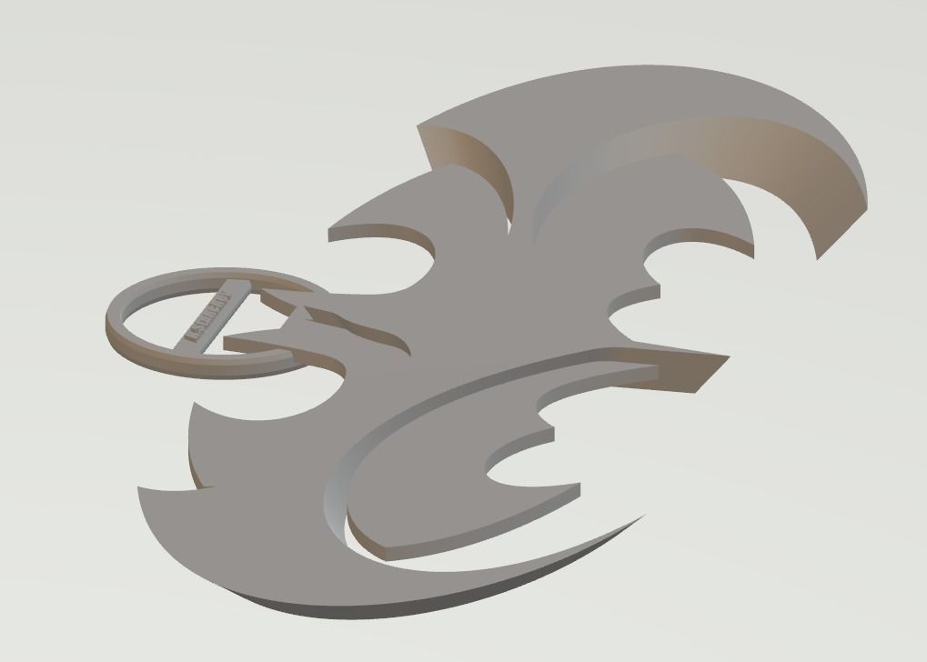 Batman and Robin Logo keychain 3D print model_11