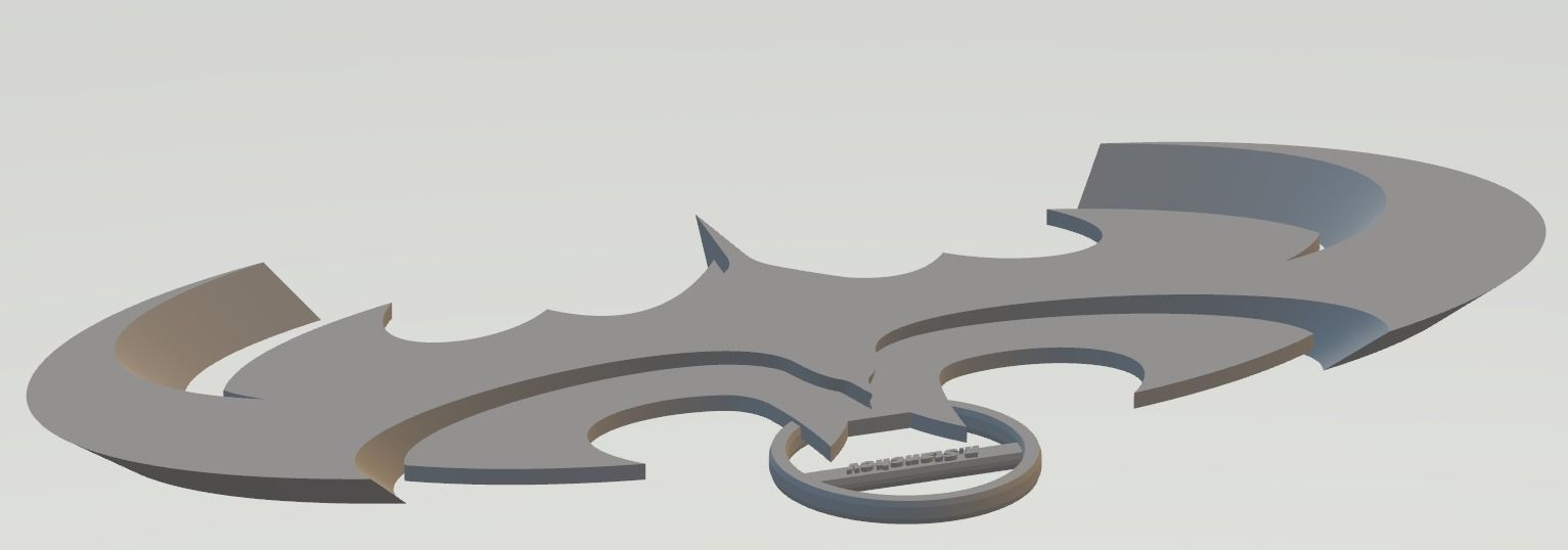 Batman and Robin Logo keychain 3D print model_7