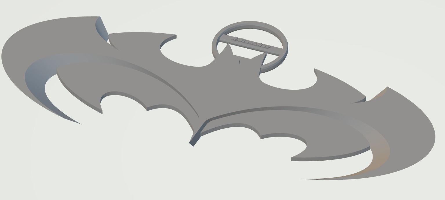Batman and Robin Logo keychain 3D print model_14