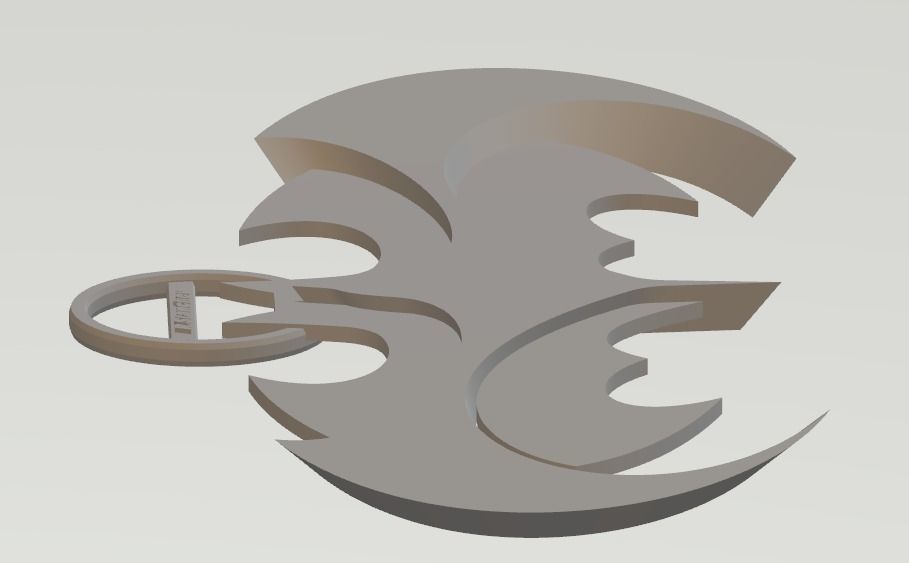 Batman and Robin Logo keychain 3D print model_10
